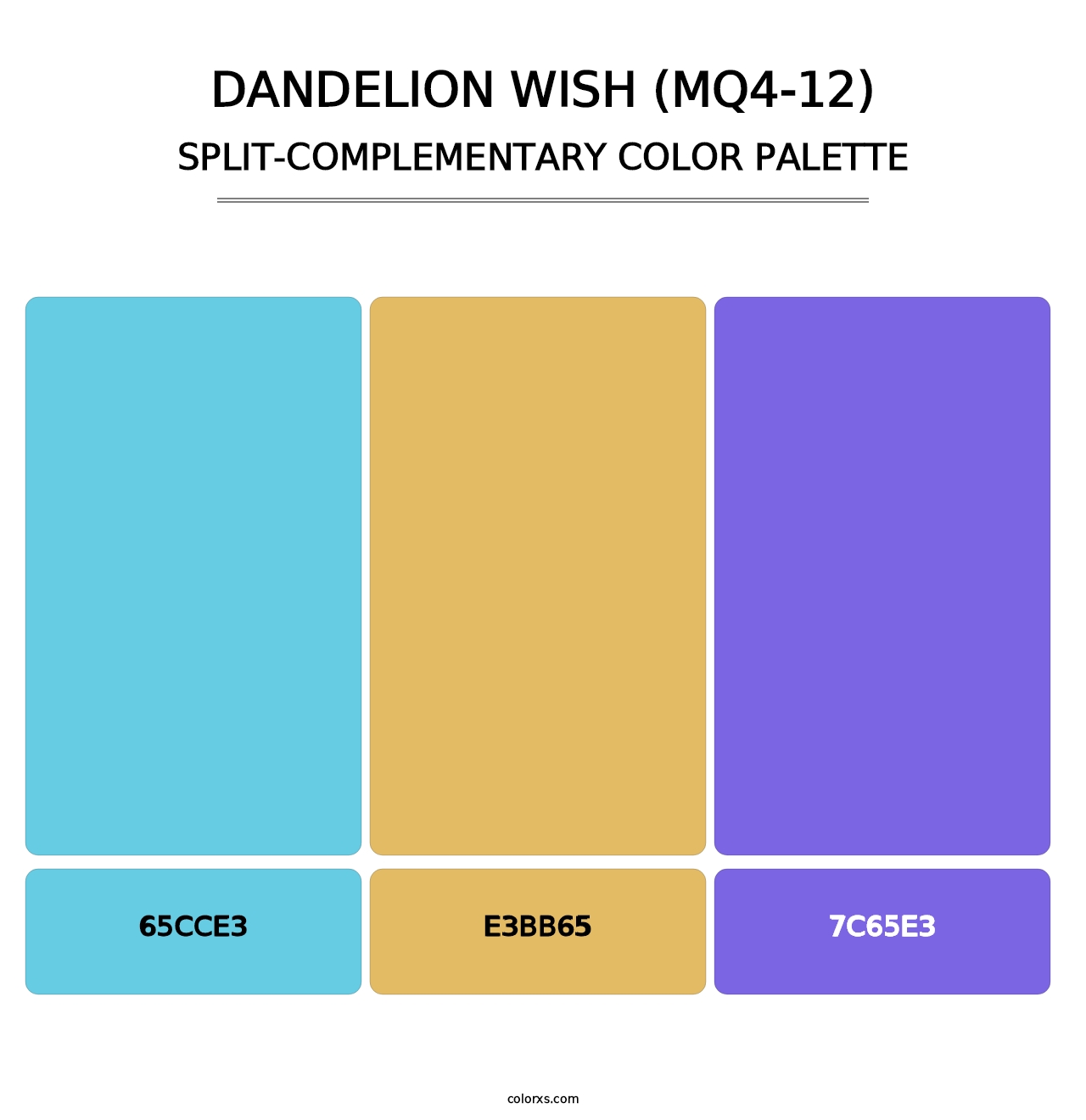 Dandelion Wish (MQ4-12) - Split-Complementary Color Palette