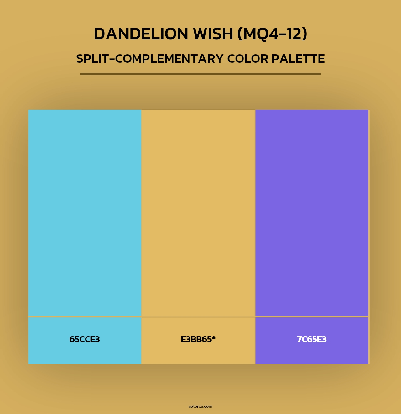 Dandelion Wish (MQ4-12) - Split-Complementary Color Palette