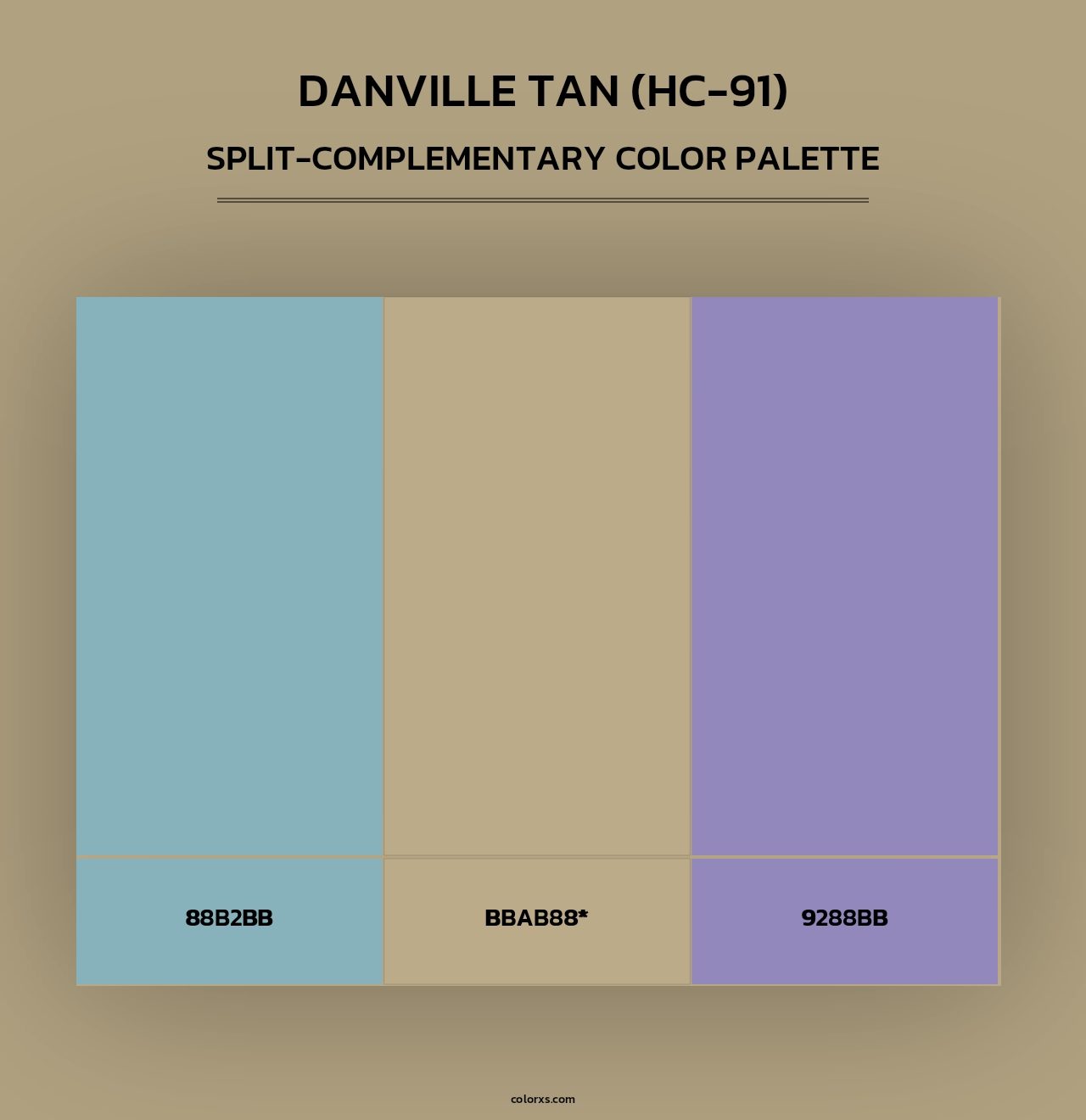 Danville Tan (HC-91) - Split-Complementary Color Palette