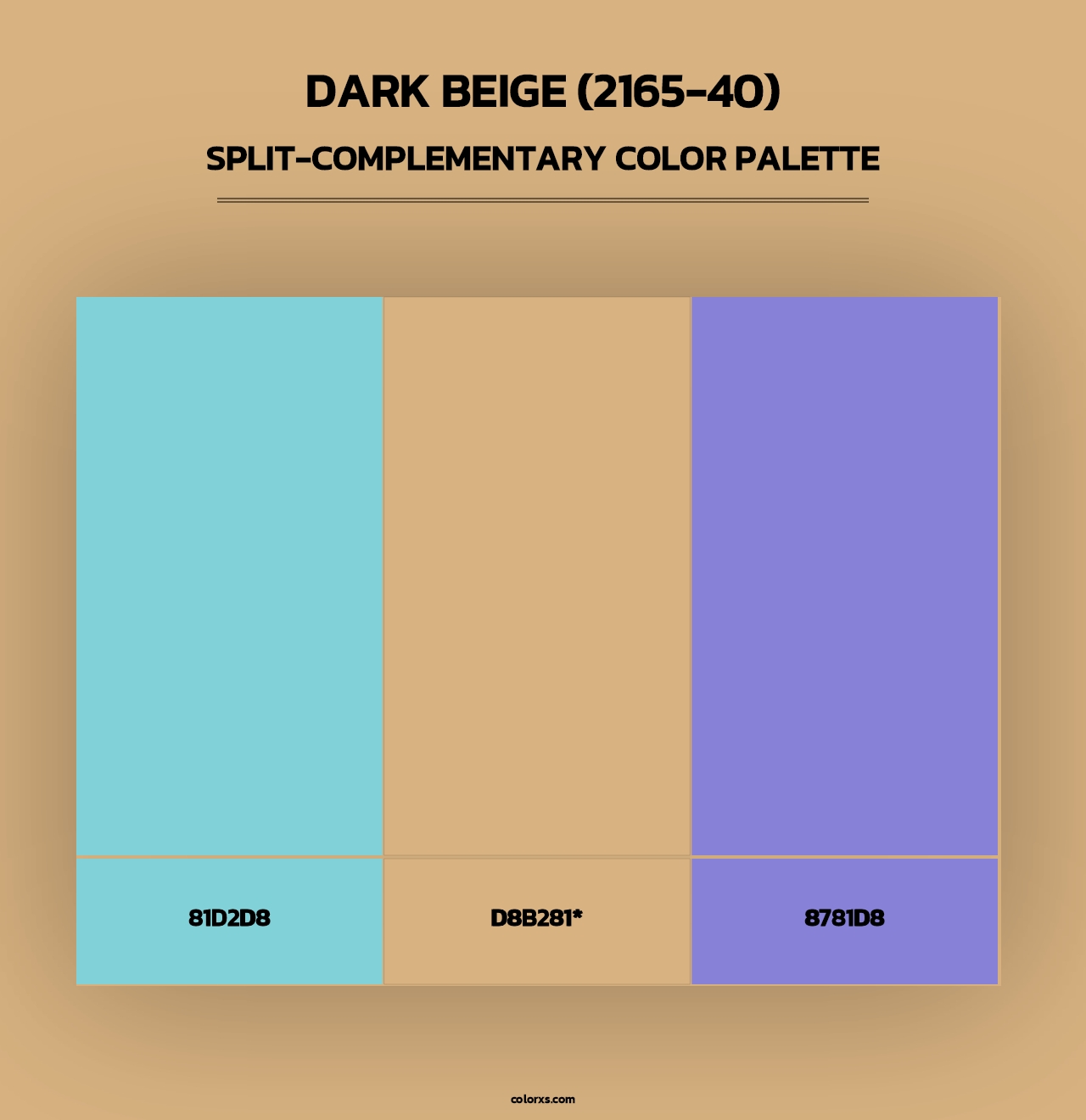 Dark Beige (2165-40) - Split-Complementary Color Palette