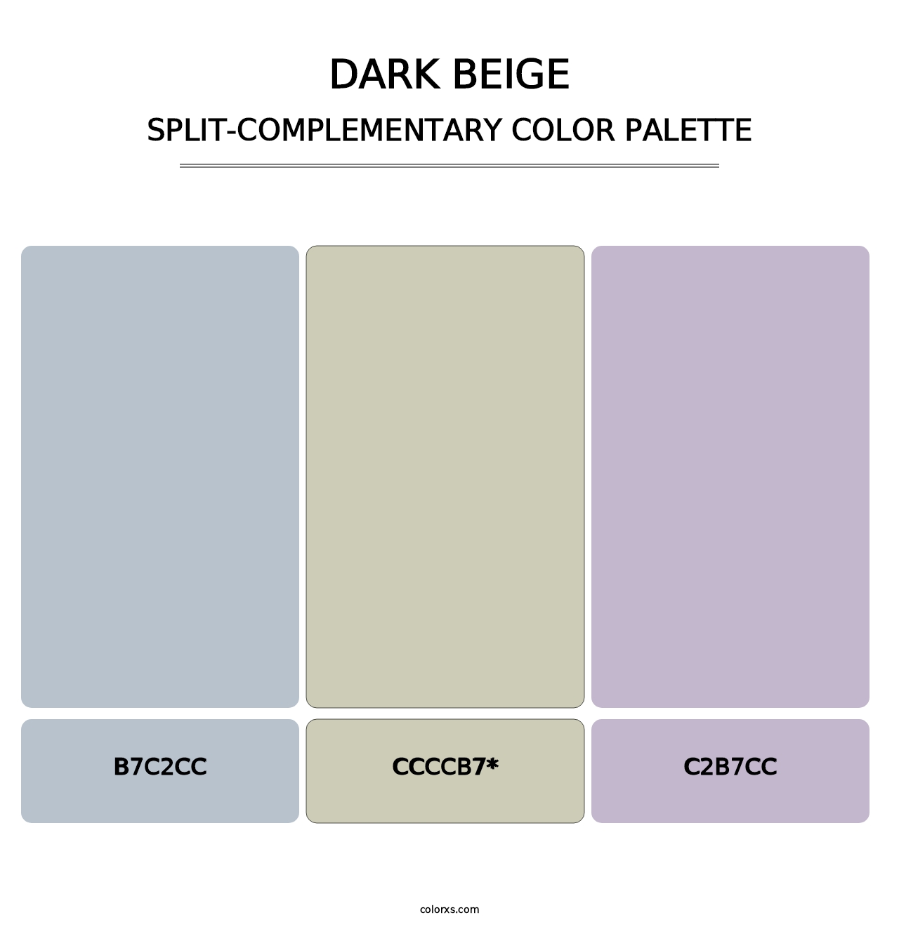 Dark Beige - Split-Complementary Color Palette