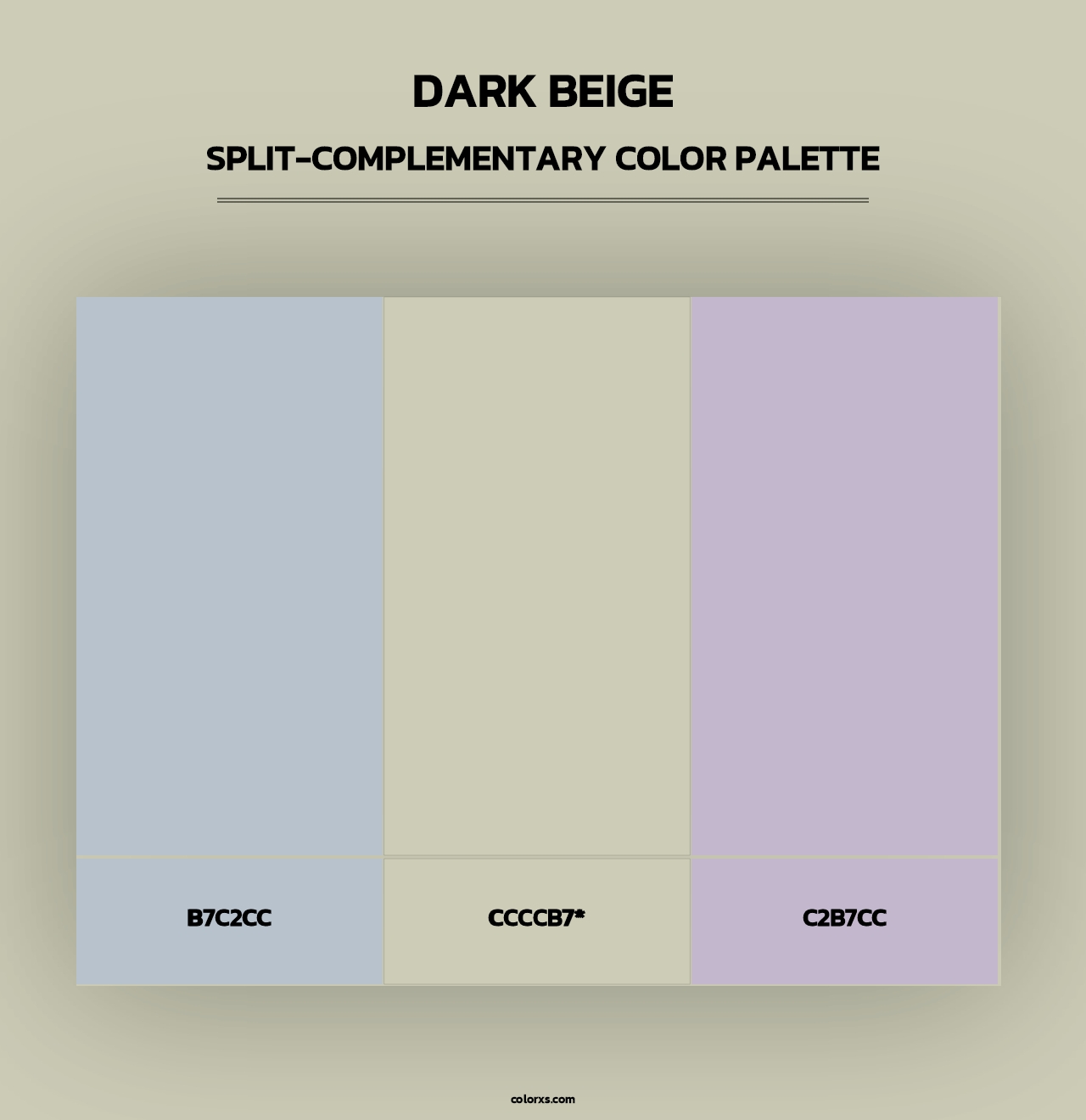 Dark Beige - Split-Complementary Color Palette