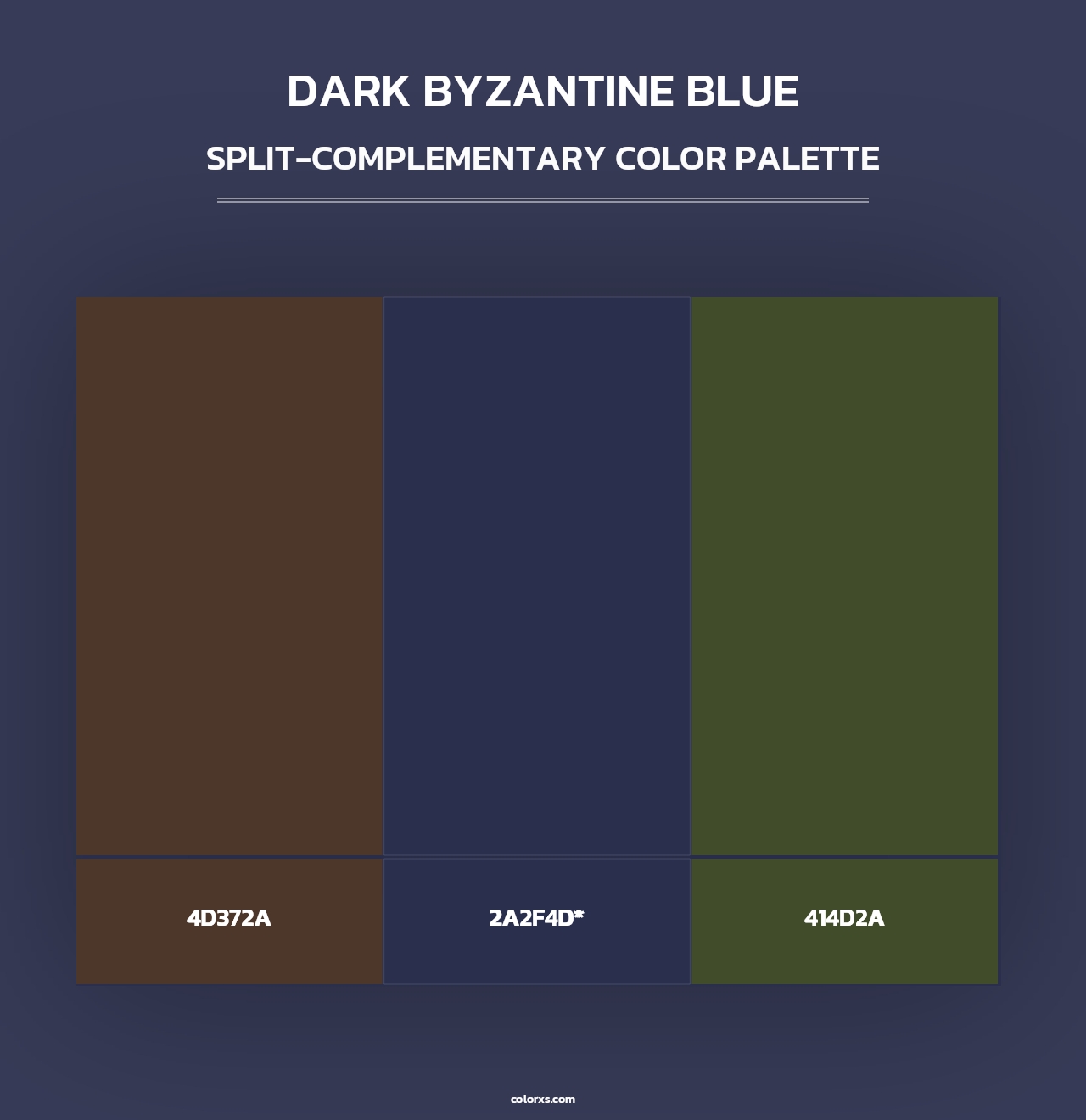 Dark Byzantine Blue - Split-Complementary Color Palette