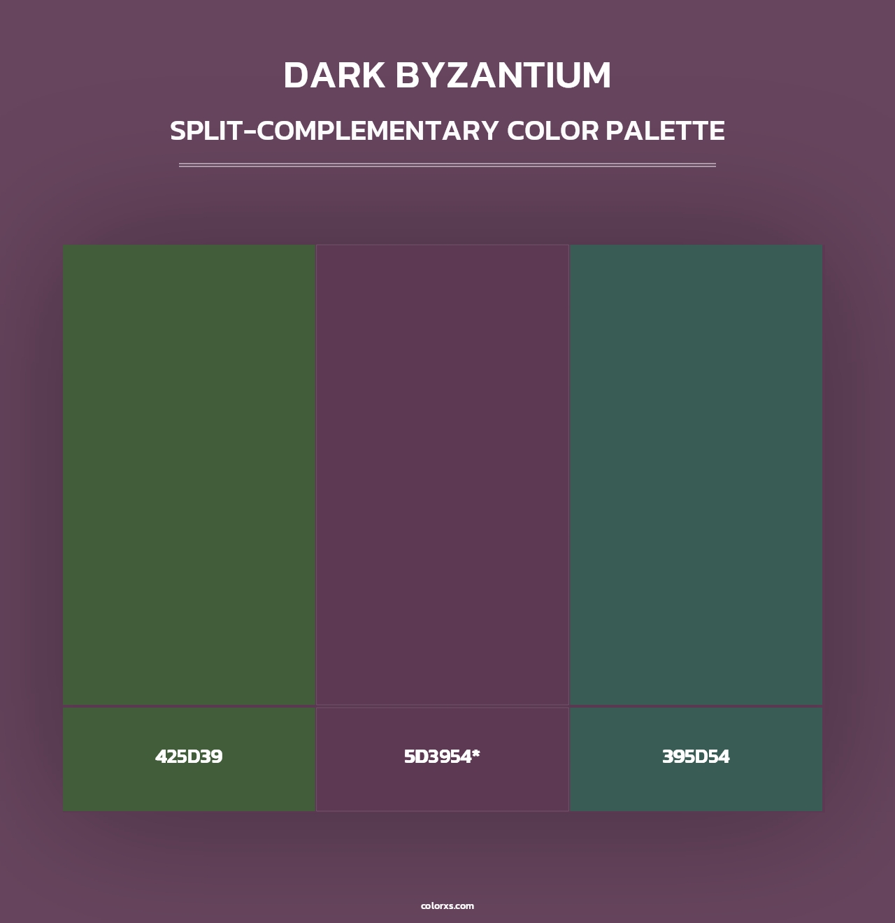 Dark Byzantium - Split-Complementary Color Palette