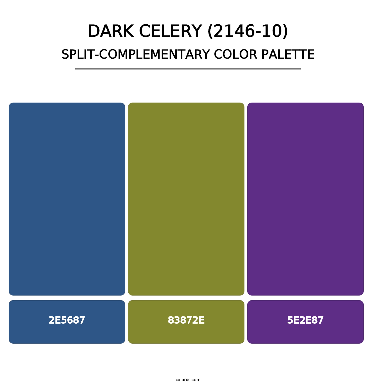 Dark Celery (2146-10) - Split-Complementary Color Palette