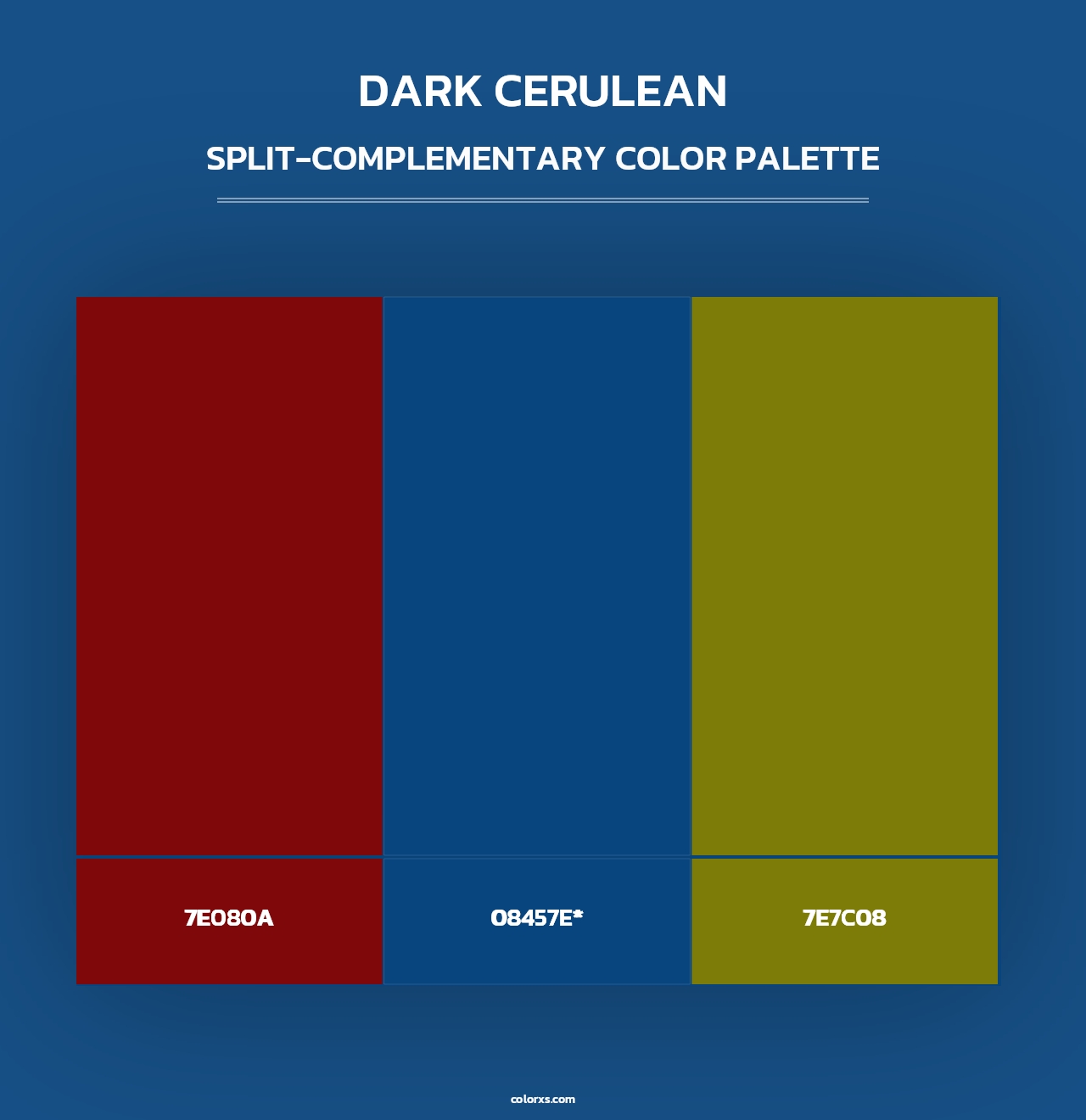 Dark Cerulean - Split-Complementary Color Palette