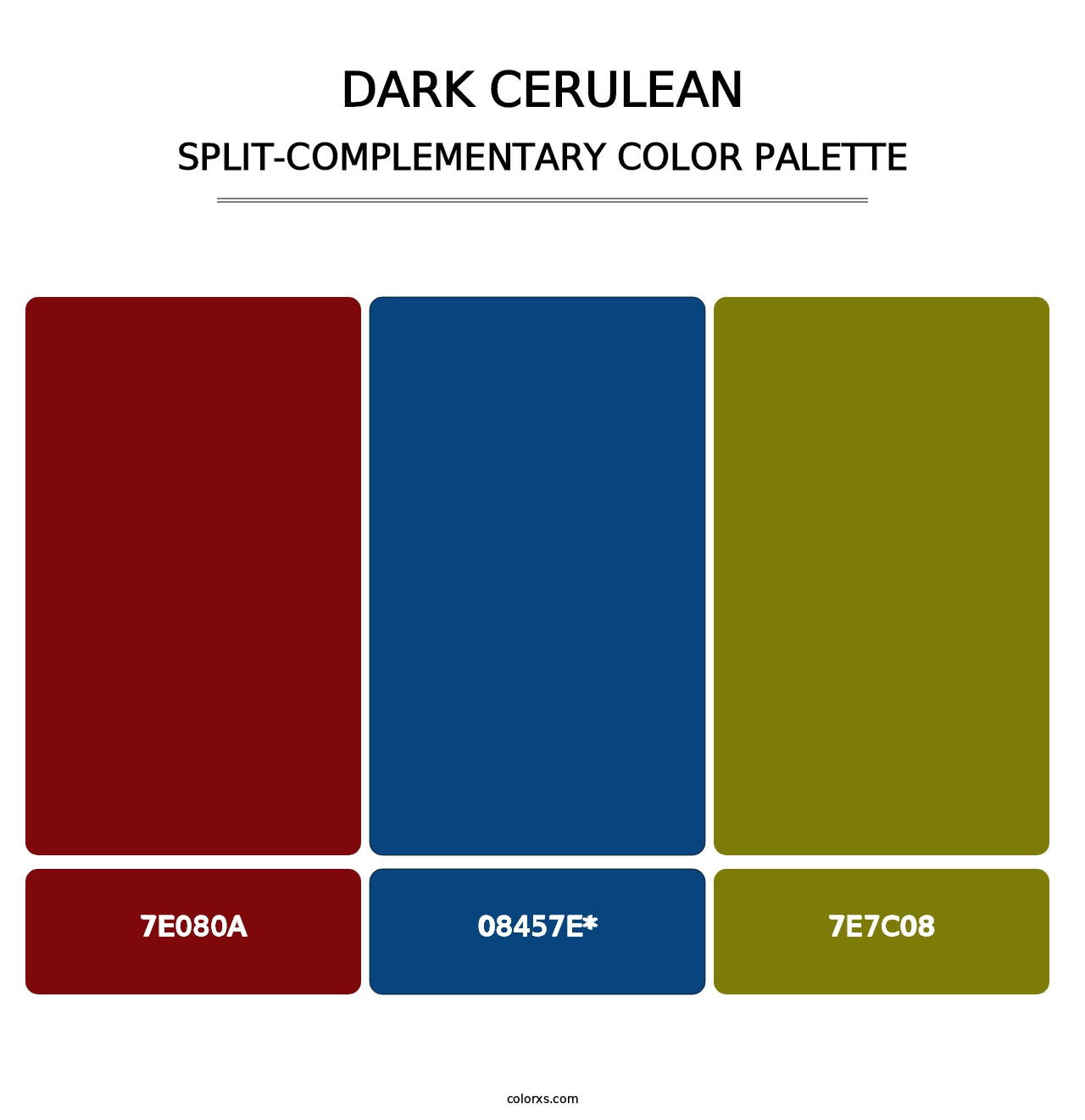 Dark Cerulean - Split-Complementary Color Palette