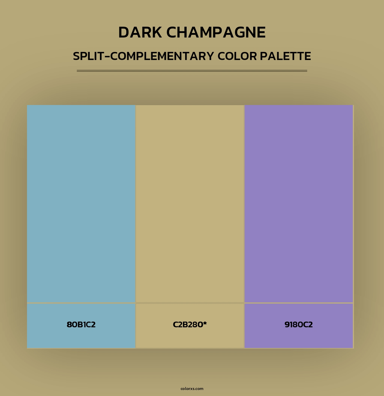 Dark Champagne - Split-Complementary Color Palette