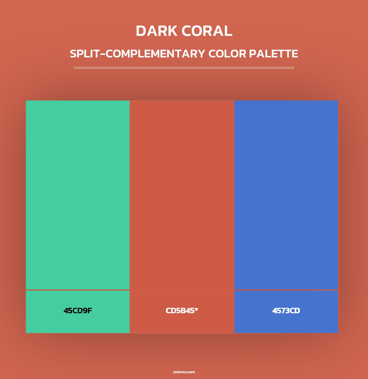 Dark Coral - Split-Complementary Color Palette