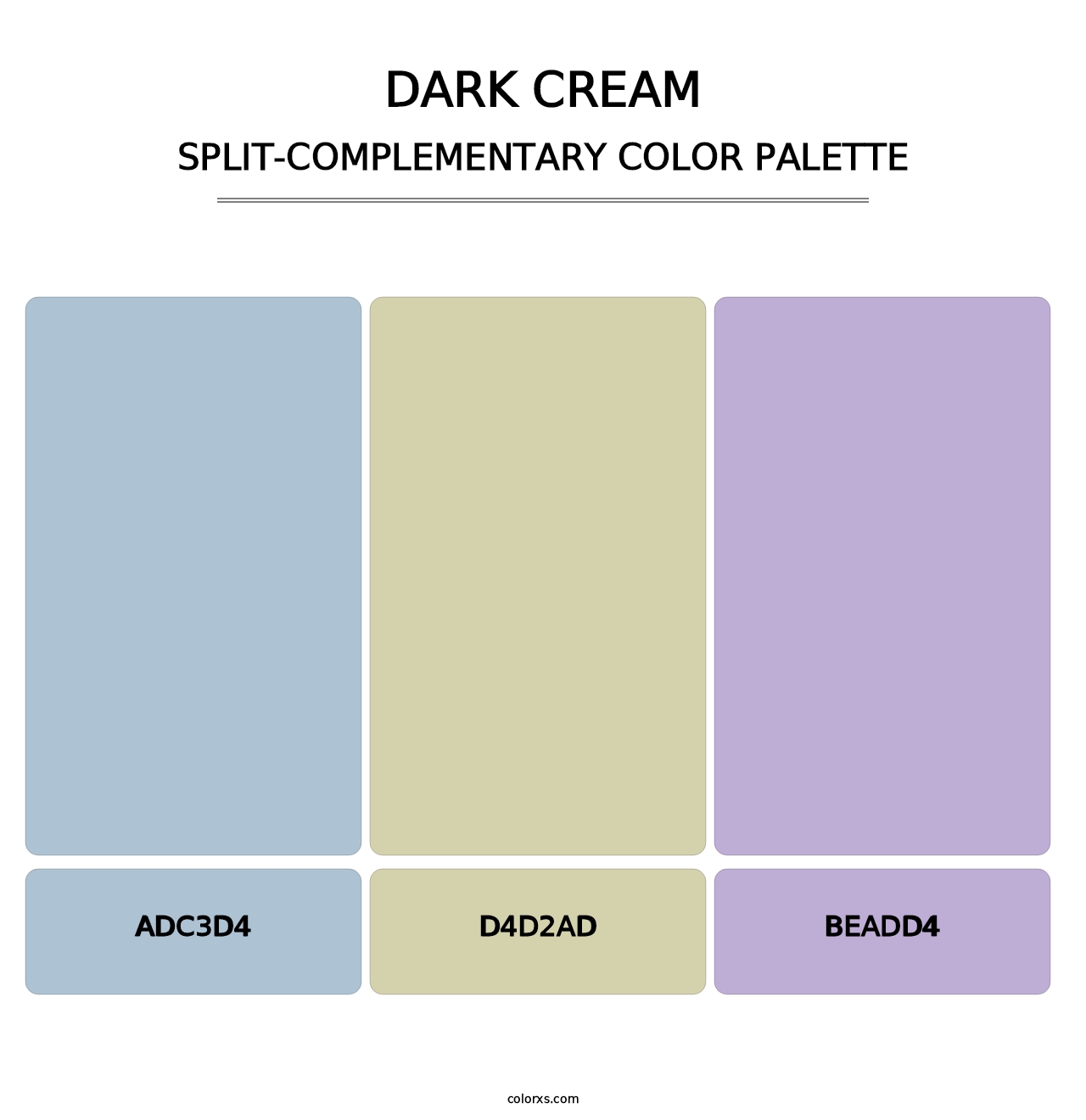 Dark Cream - Split-Complementary Color Palette