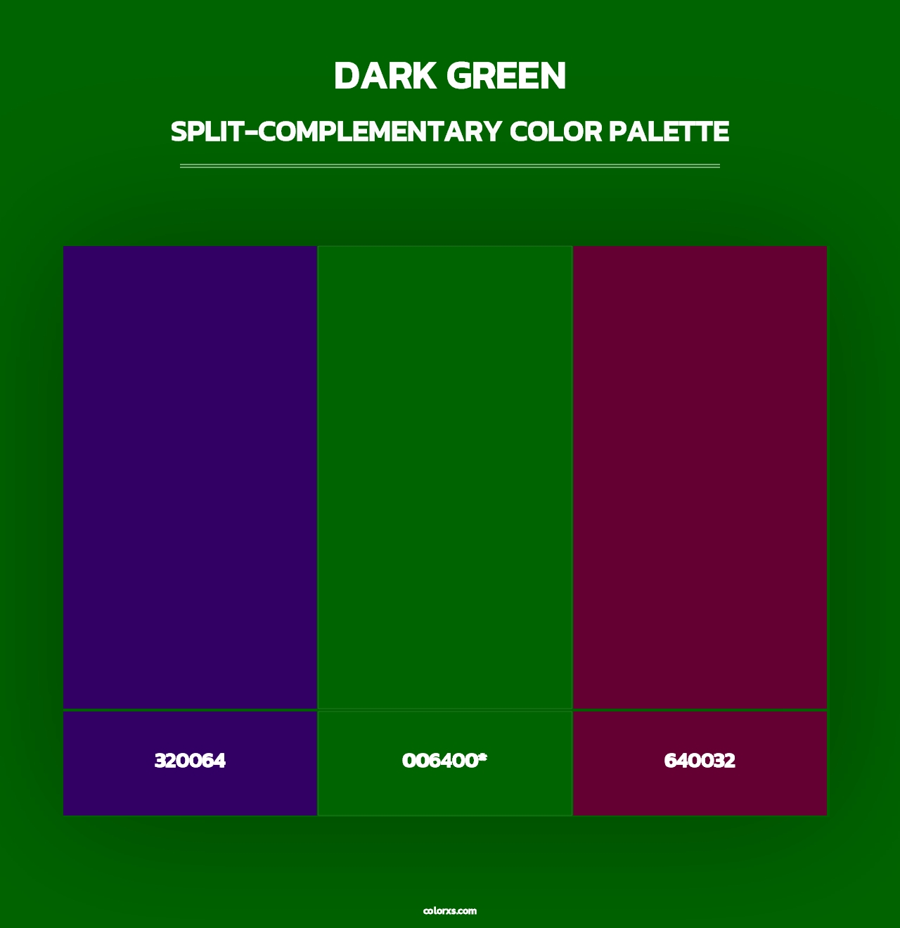 Dark Green - Split-Complementary Color Palette