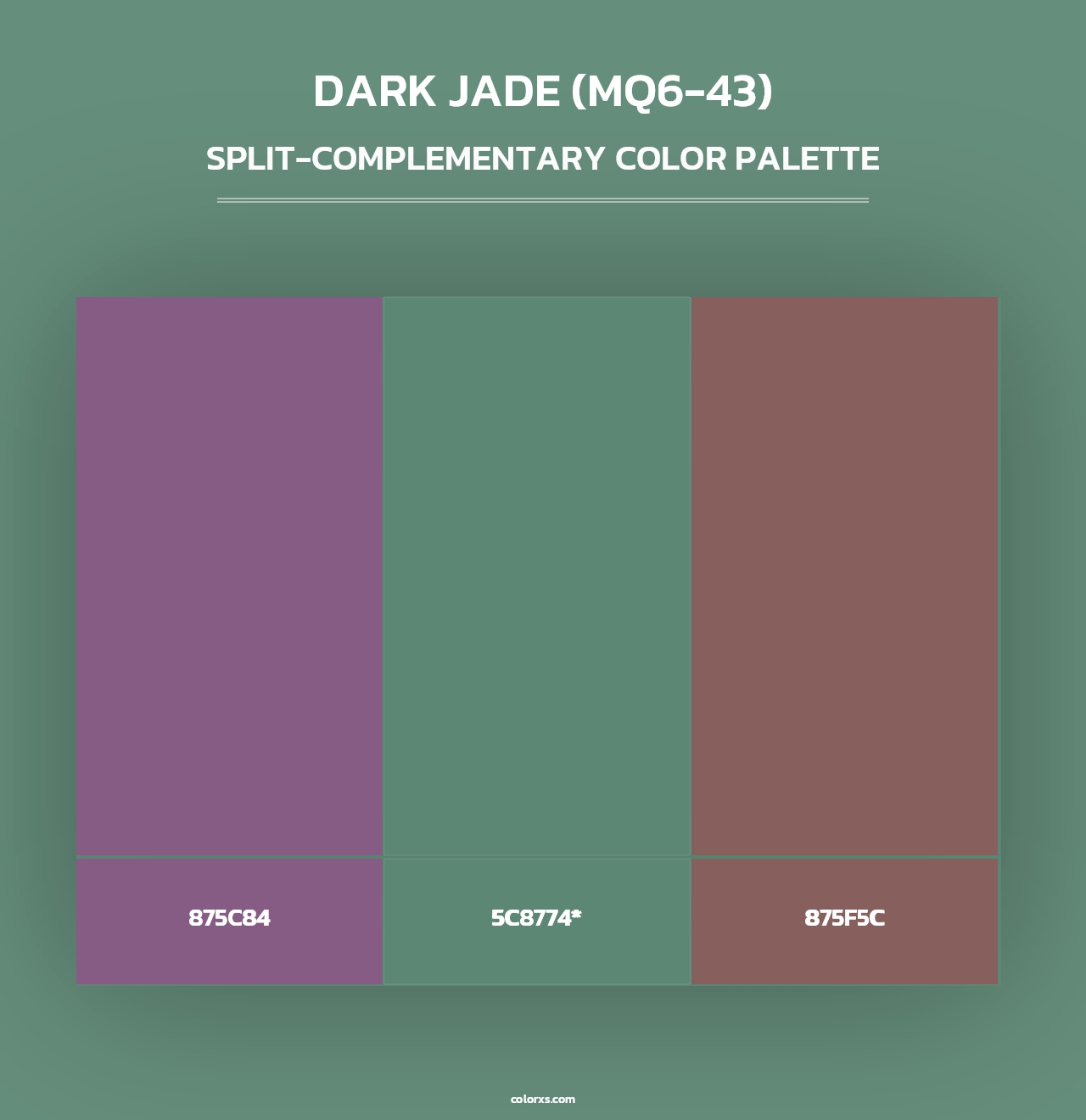 Dark Jade (MQ6-43) - Split-Complementary Color Palette