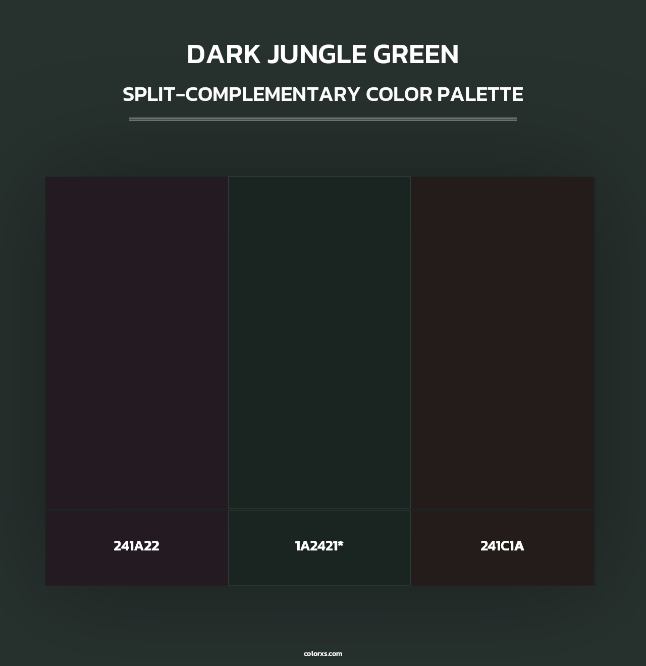 Dark Jungle Green - Split-Complementary Color Palette