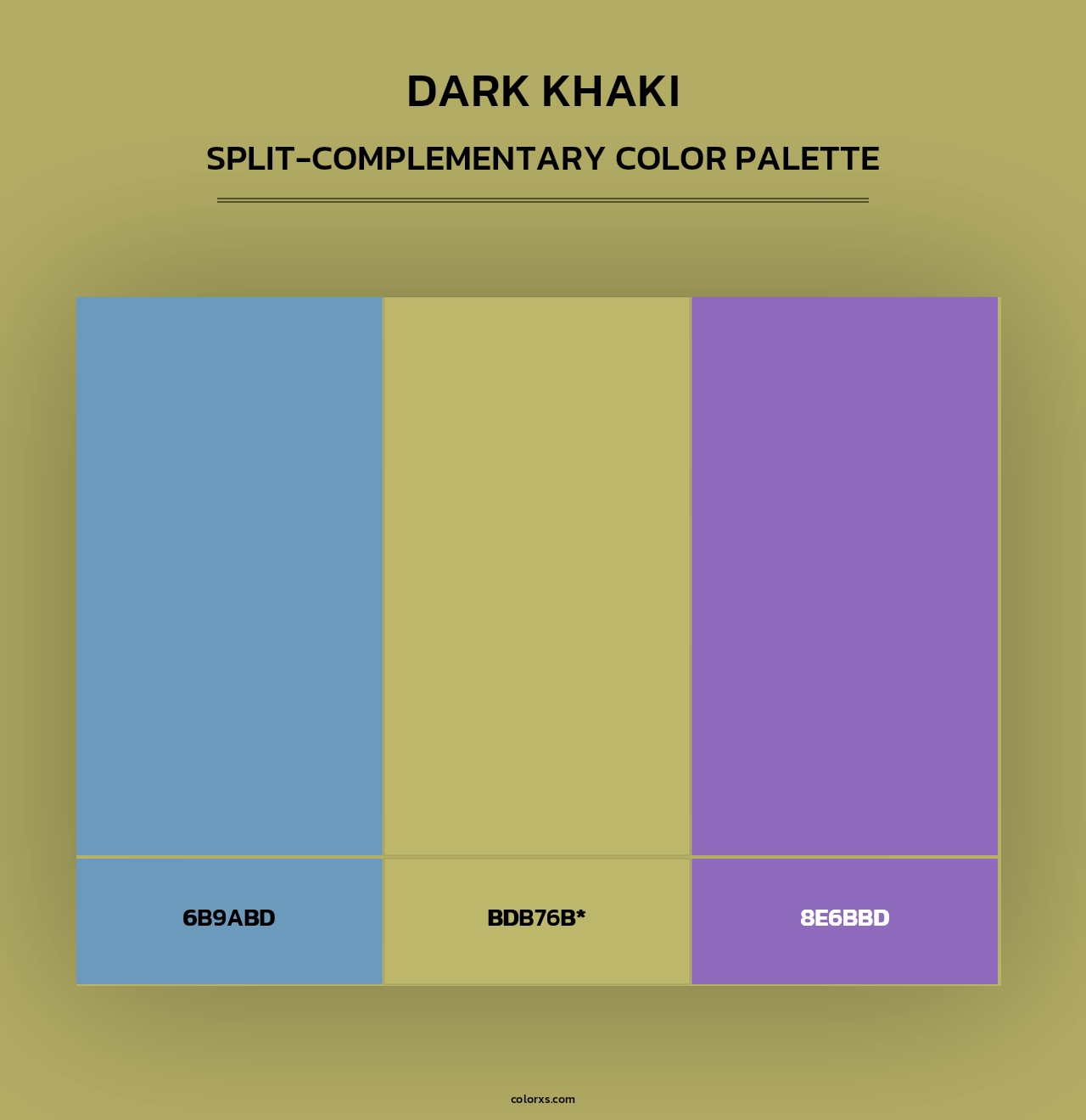 Dark Khaki - Split-Complementary Color Palette