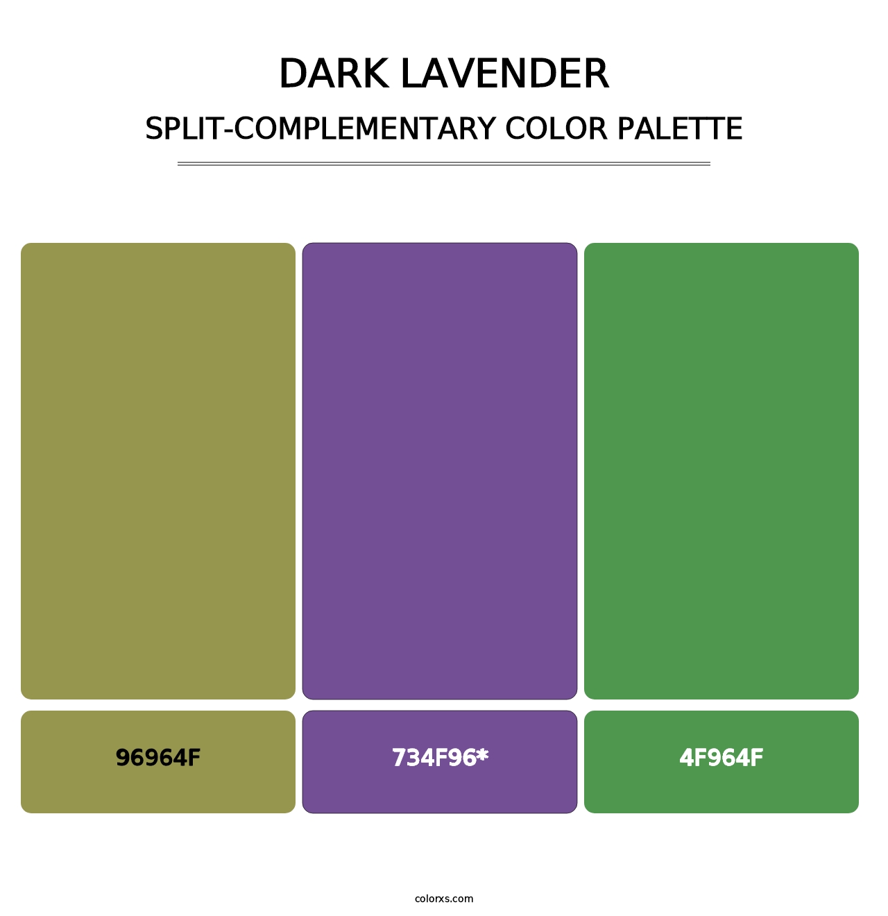 Dark Lavender - Split-Complementary Color Palette