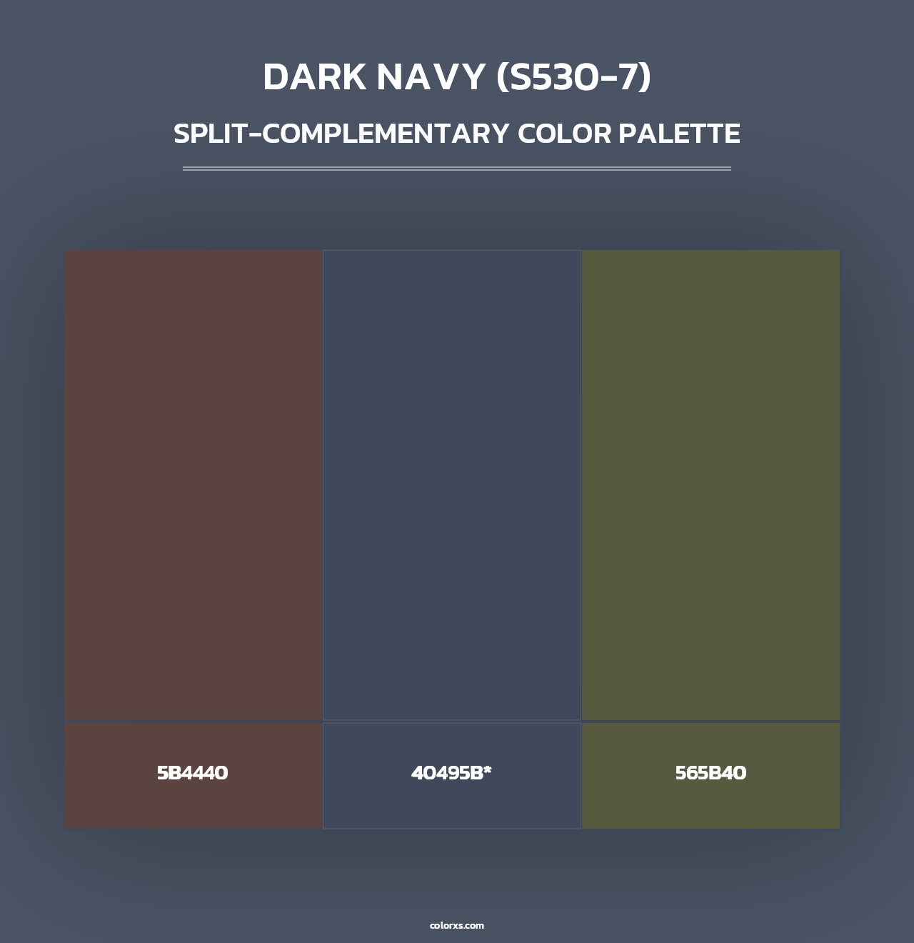Dark Navy (S530-7) - Split-Complementary Color Palette