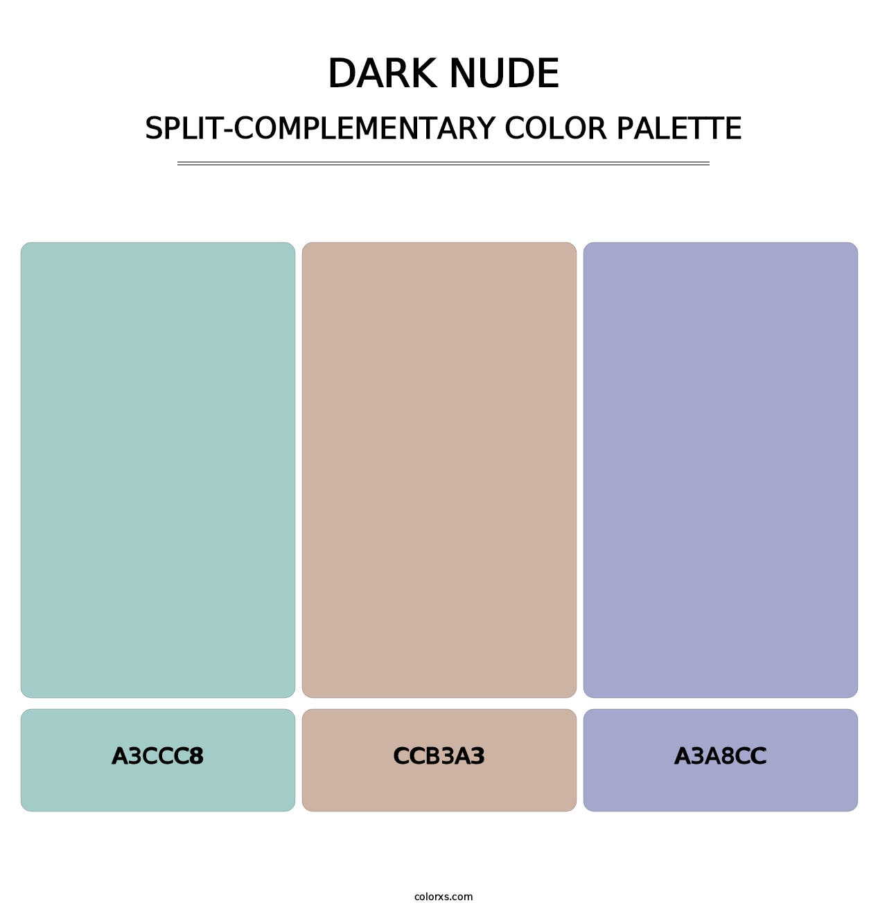 Dark Nude - Split-Complementary Color Palette