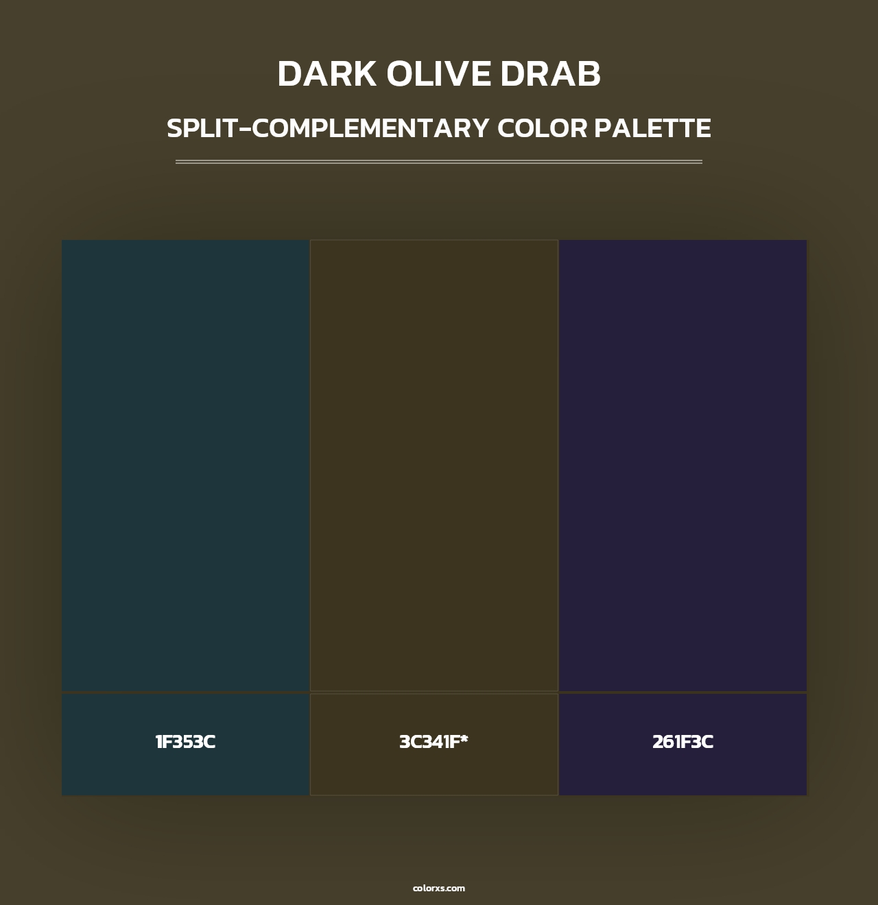 Dark Olive Drab - Split-Complementary Color Palette
