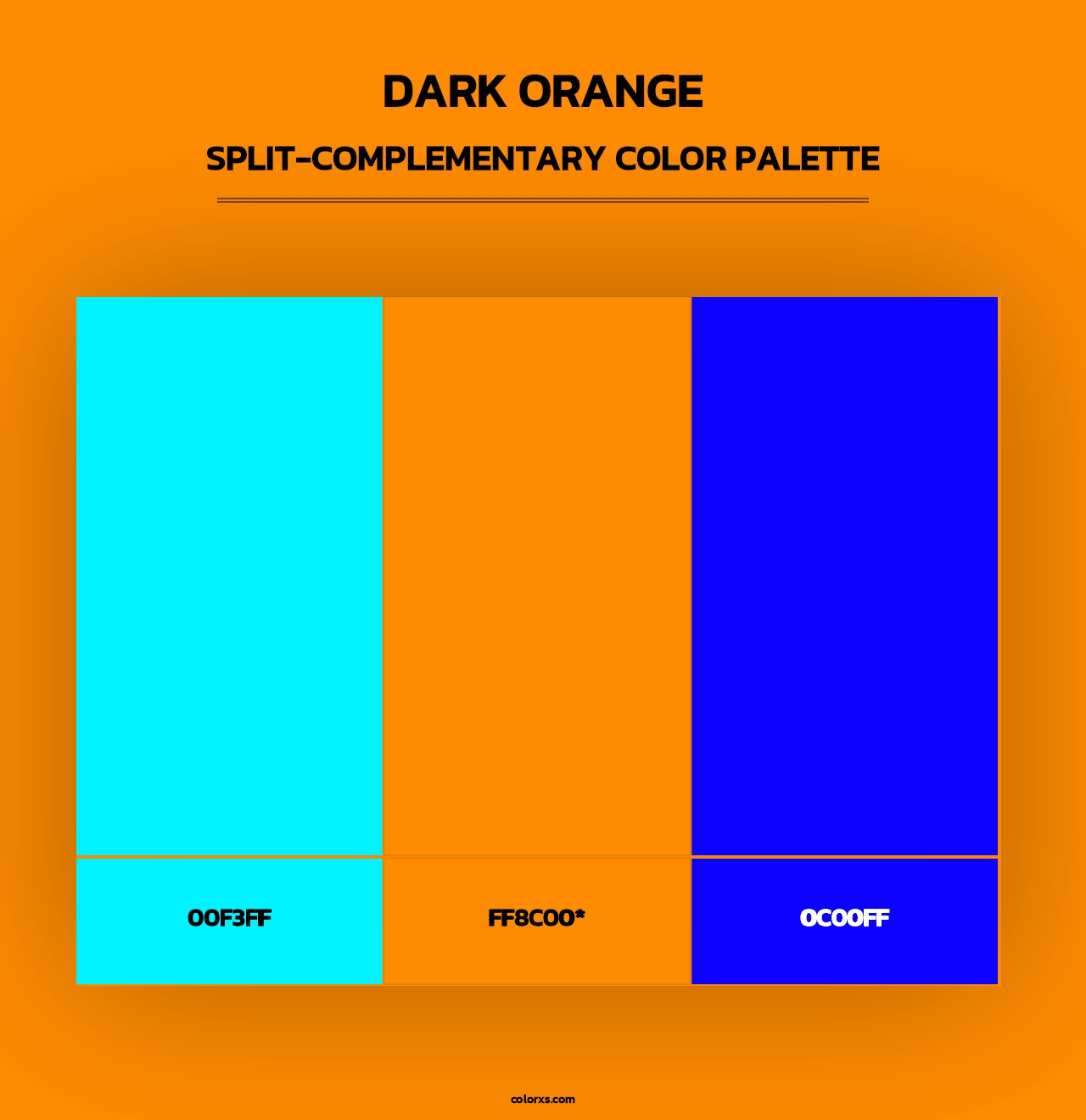 Dark Orange - Split-Complementary Color Palette