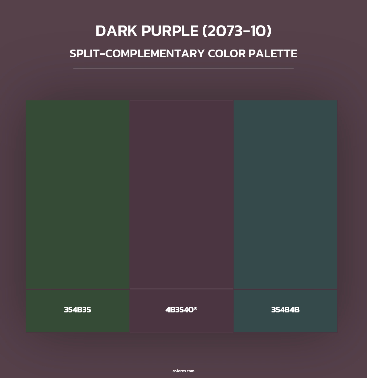 Dark Purple (2073-10) - Split-Complementary Color Palette