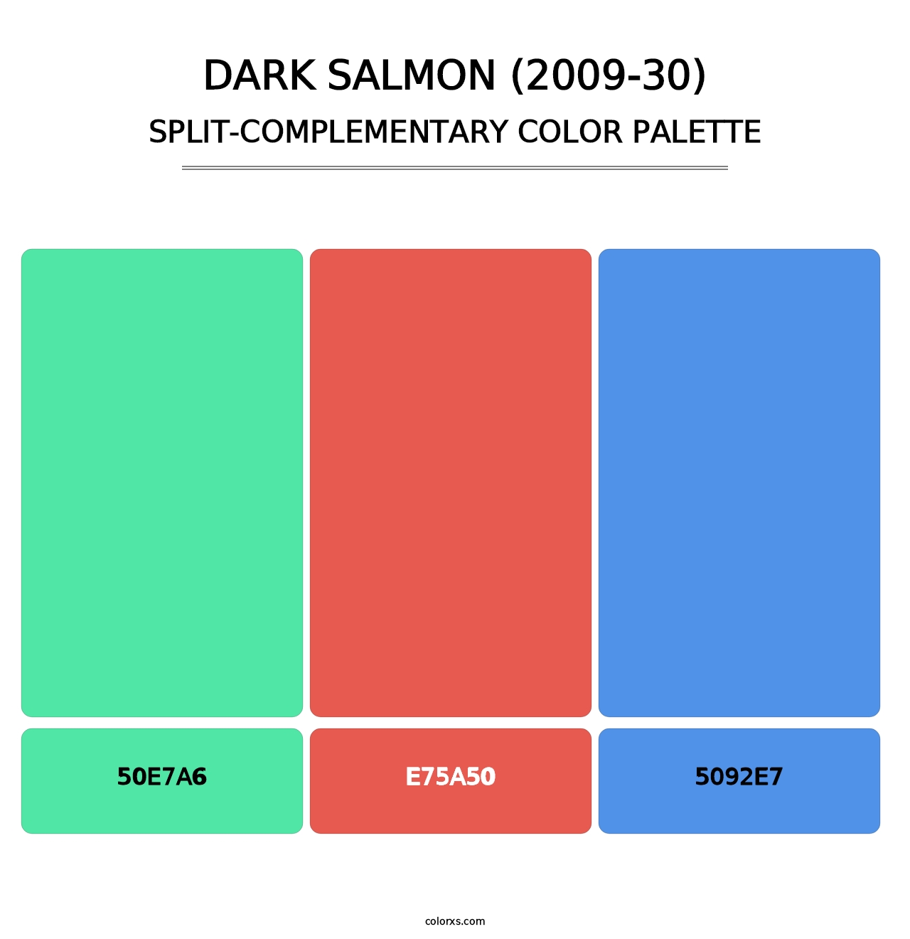 Dark Salmon (2009-30) - Split-Complementary Color Palette