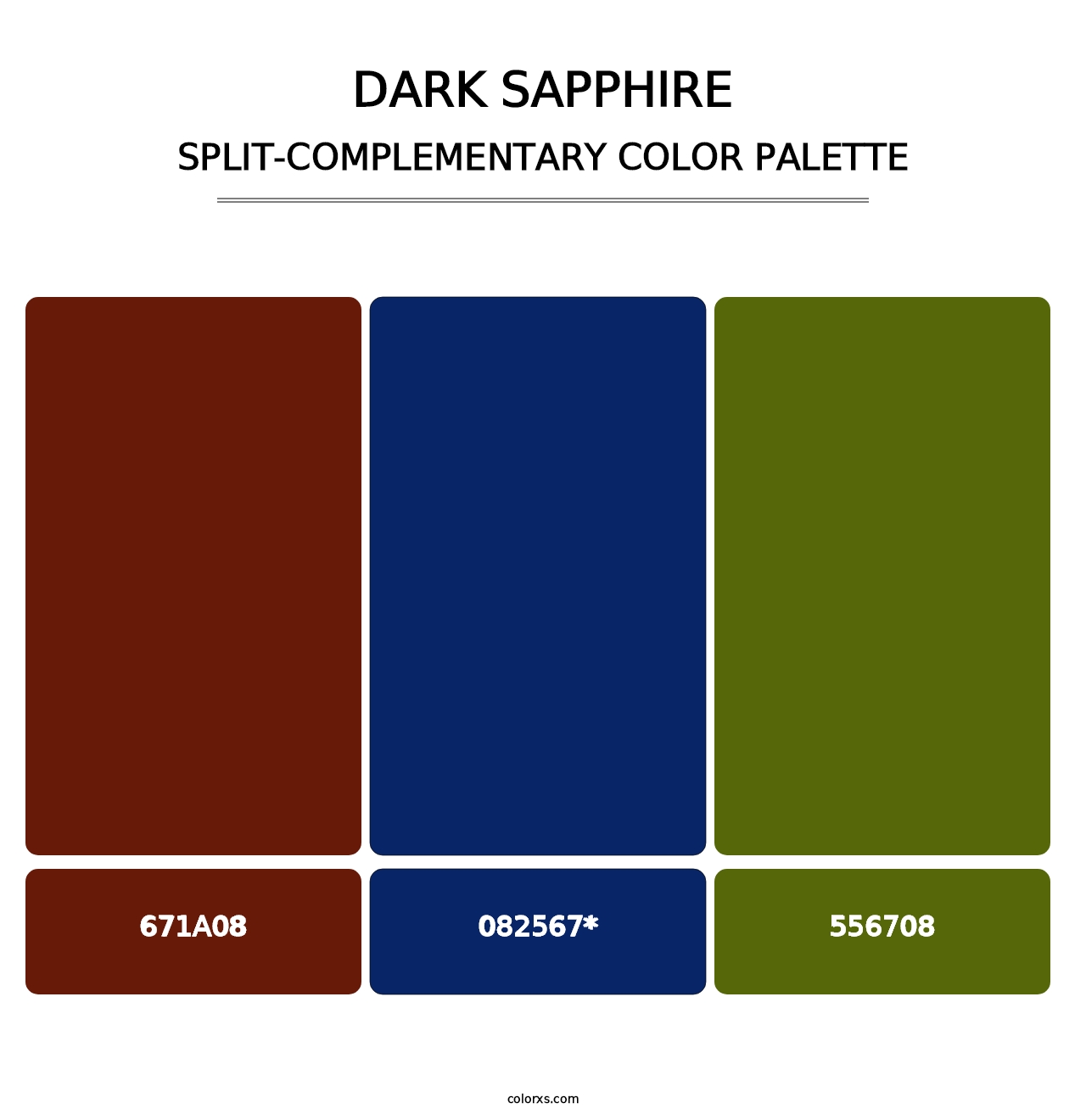 Dark Sapphire - Split-Complementary Color Palette