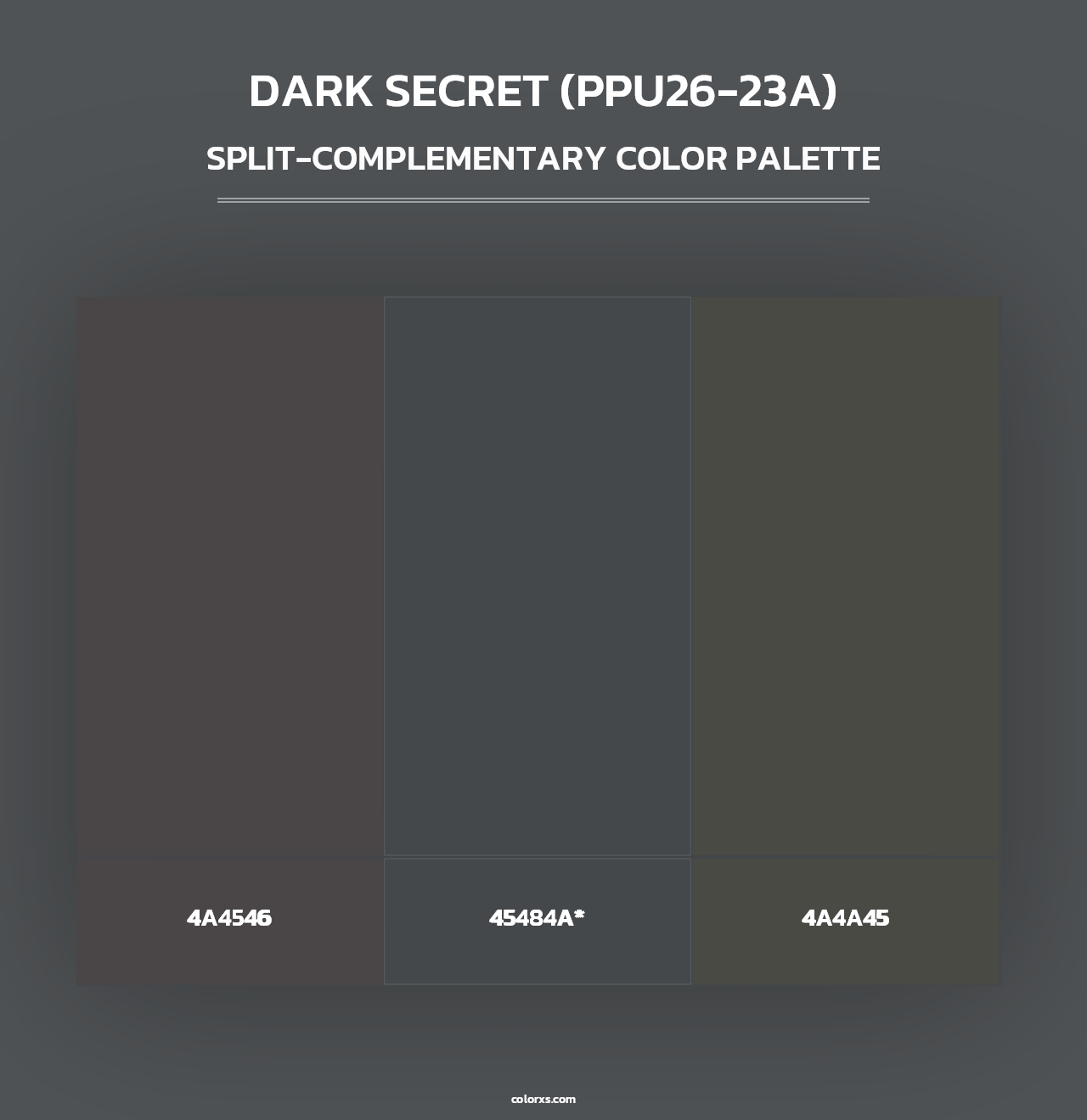 Dark Secret (PPU26-23A) - Split-Complementary Color Palette