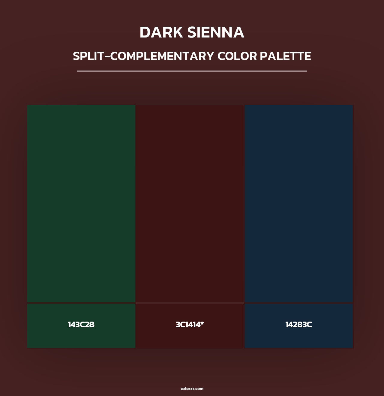 Dark Sienna - Split-Complementary Color Palette