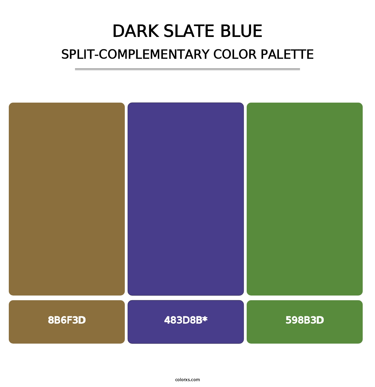 Dark Slate Blue - Split-Complementary Color Palette