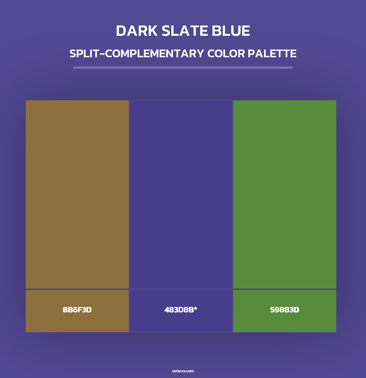 Dark Slate Blue - Split-Complementary Color Palette