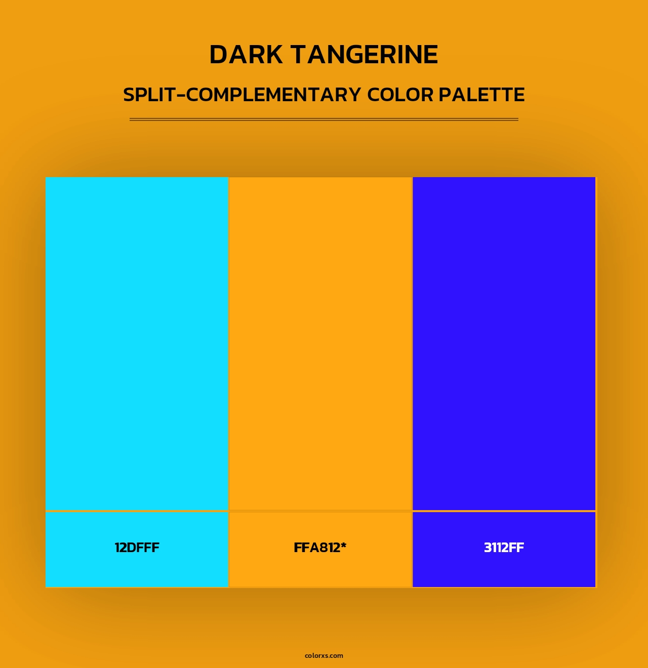 Dark Tangerine - Split-Complementary Color Palette