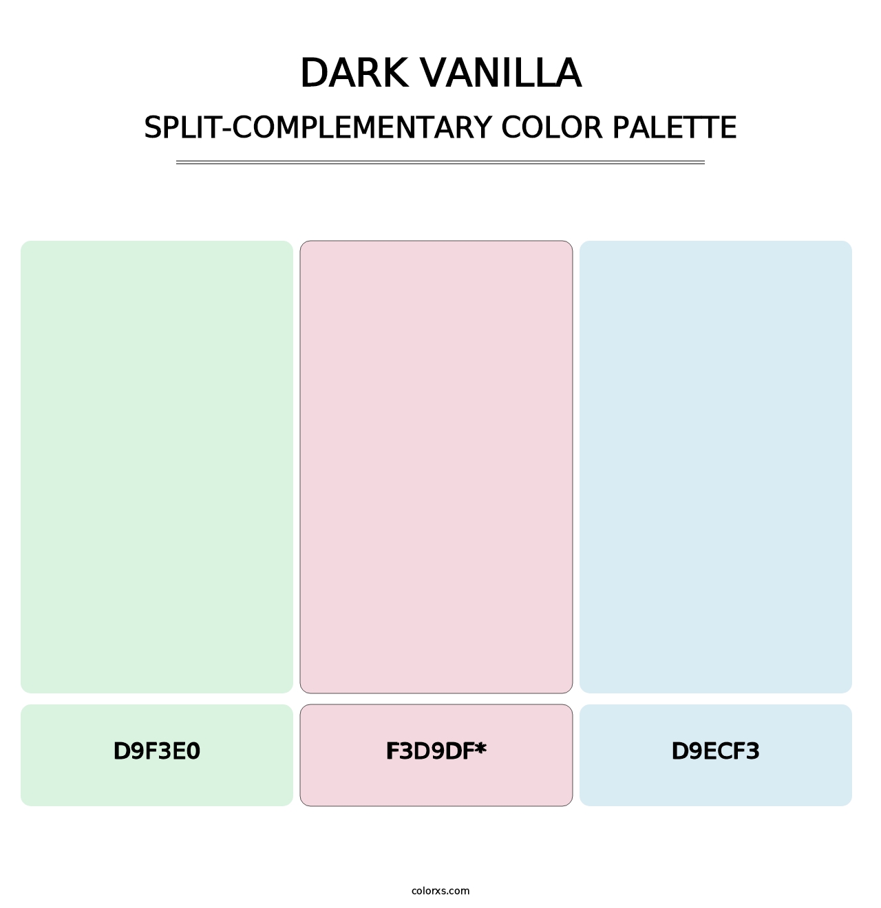 Dark Vanilla - Split-Complementary Color Palette