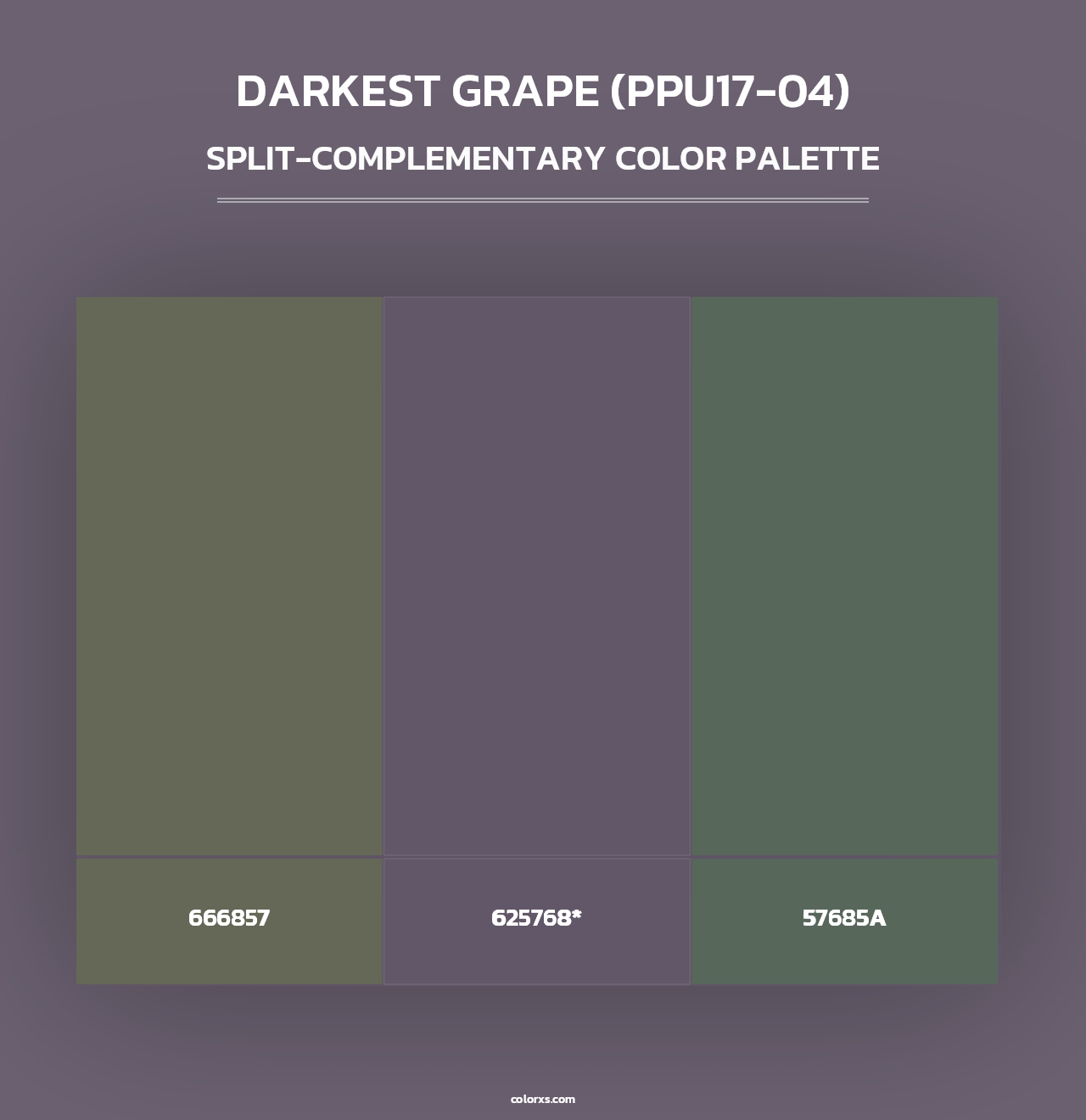 Darkest Grape (PPU17-04) - Split-Complementary Color Palette