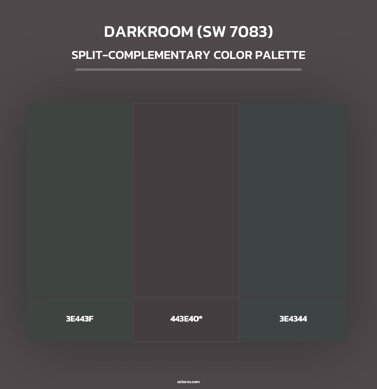 Darkroom (SW 7083) - Split-Complementary Color Palette