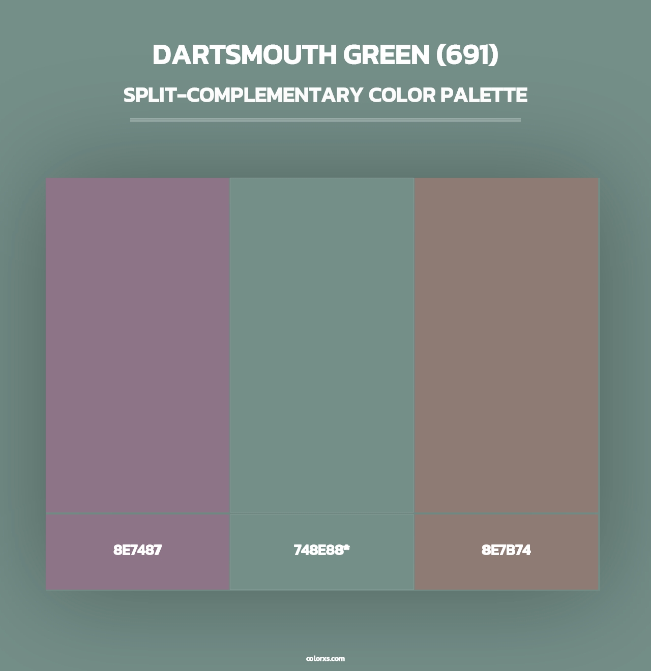 Dartsmouth Green (691) - Split-Complementary Color Palette