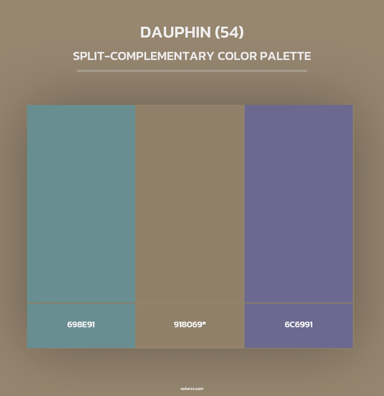 Dauphin (54) - Split-Complementary Color Palette
