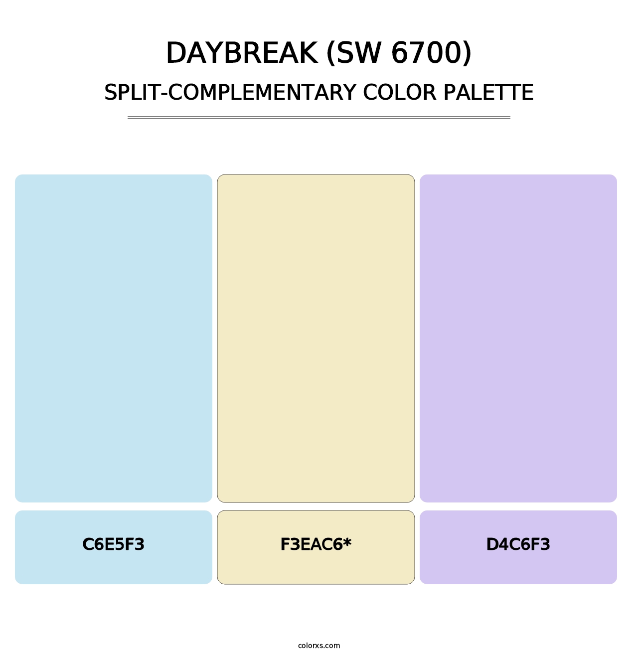 Daybreak (SW 6700) - Split-Complementary Color Palette