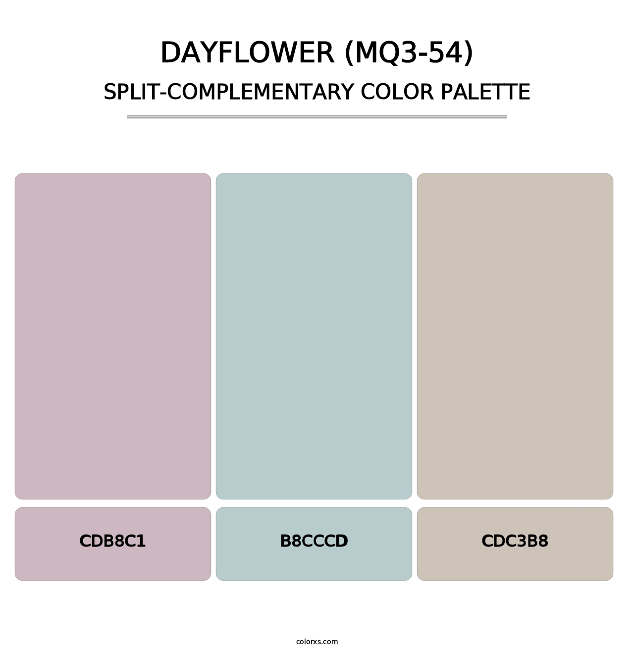 Dayflower (MQ3-54) - Split-Complementary Color Palette