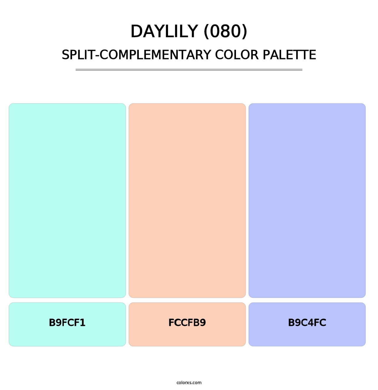 Daylily (080) - Split-Complementary Color Palette