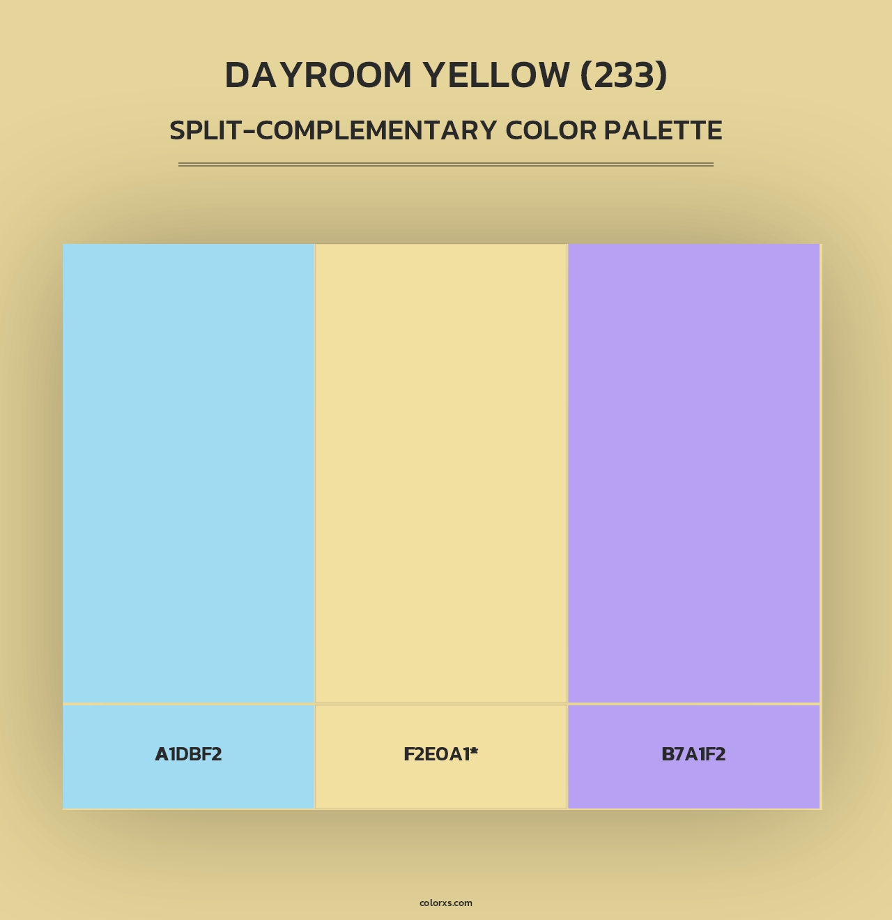 Dayroom Yellow (233) - Split-Complementary Color Palette