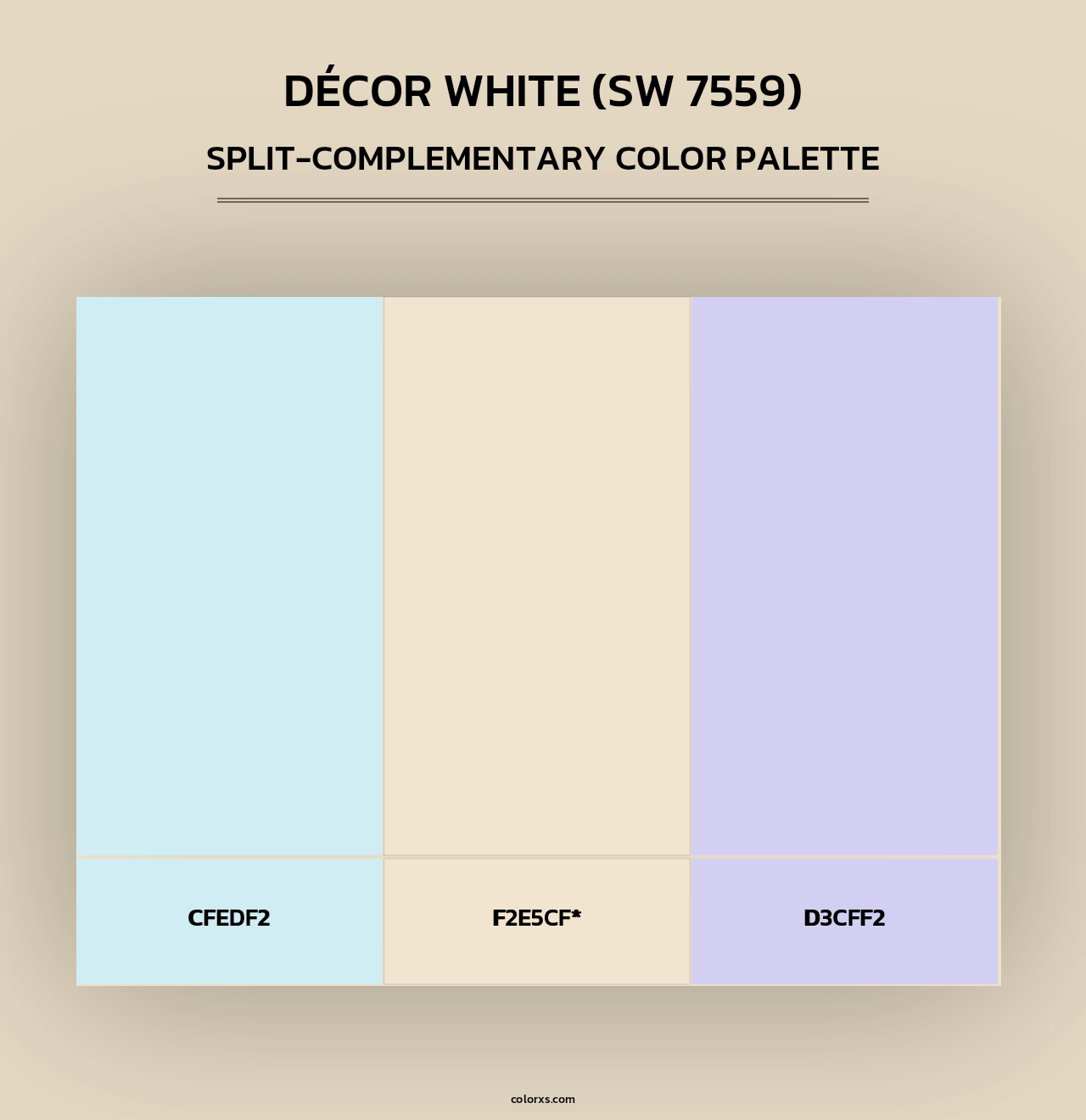 Décor White (SW 7559) - Split-Complementary Color Palette