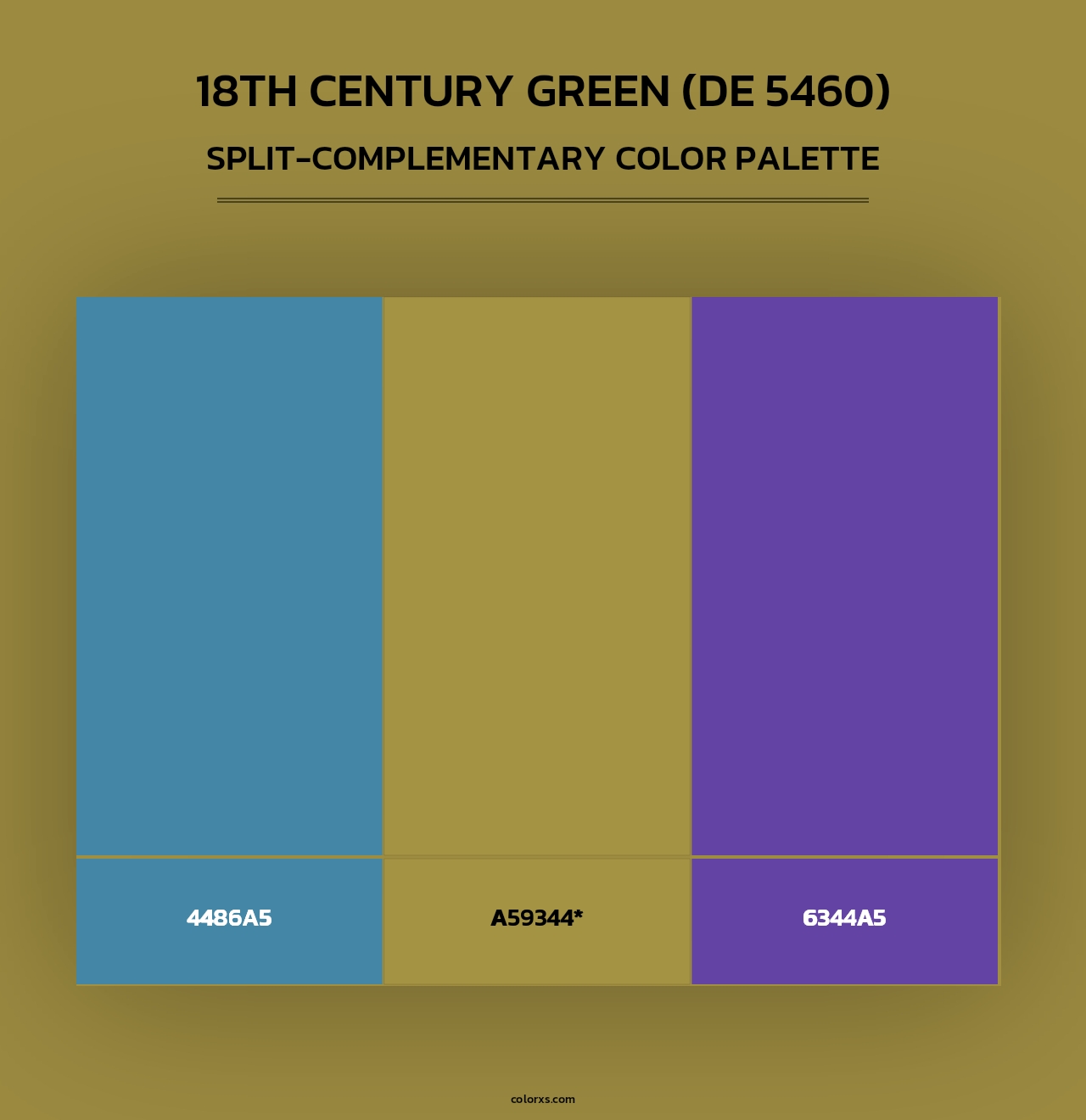 18th Century Green (DE 5460) - Split-Complementary Color Palette