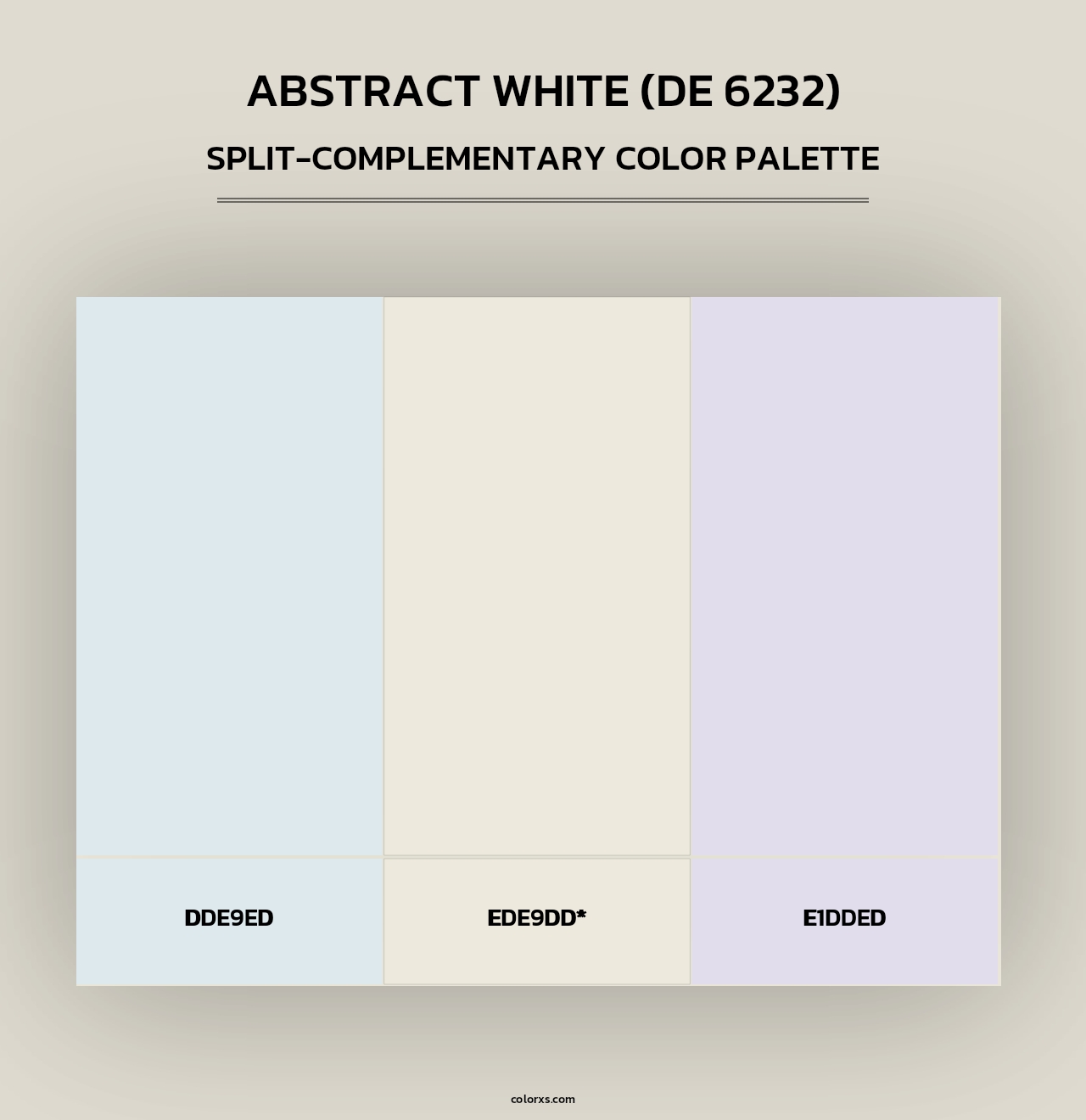 Abstract White (DE 6232) - Split-Complementary Color Palette