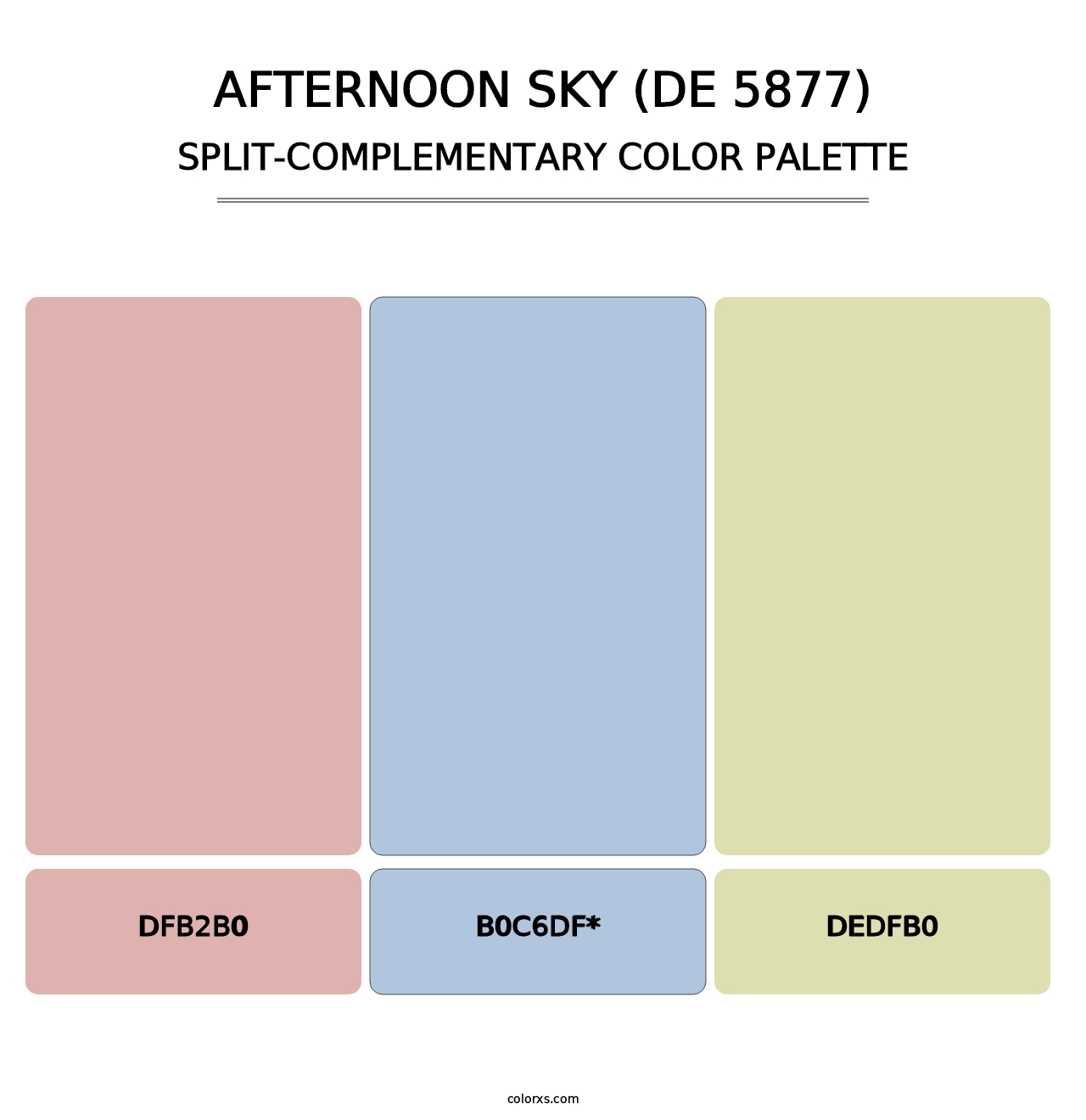 Afternoon Sky (DE 5877) - Split-Complementary Color Palette