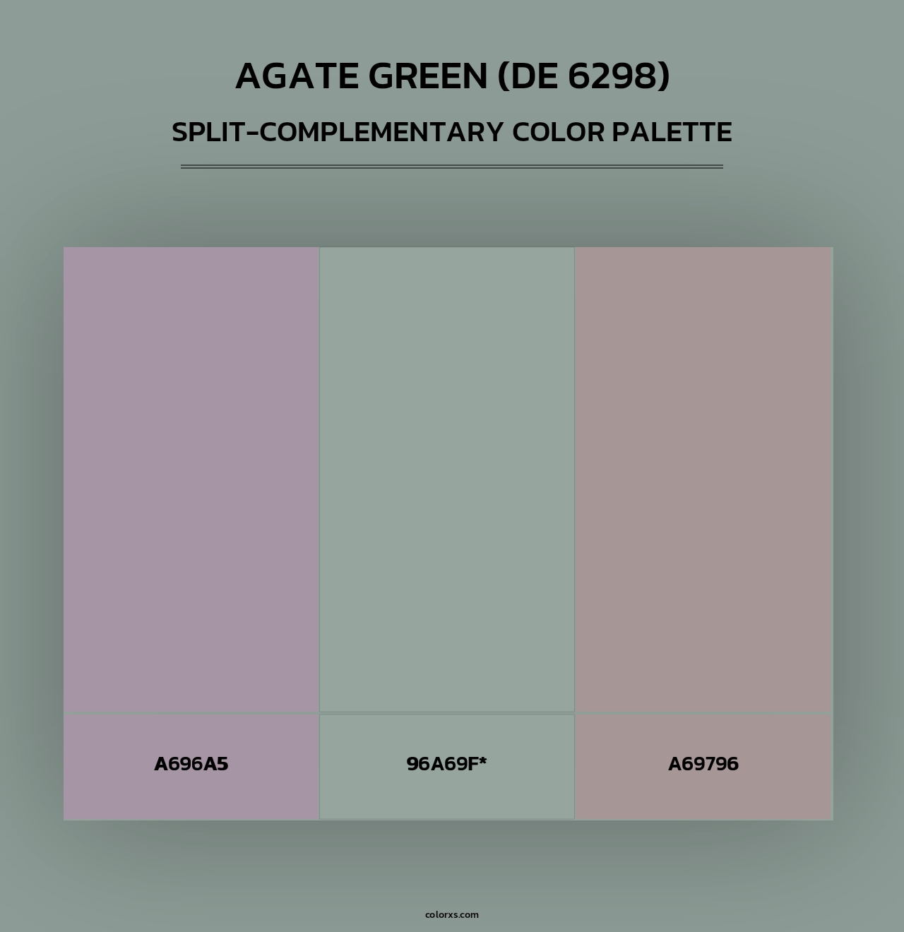 Agate Green (DE 6298) - Split-Complementary Color Palette
