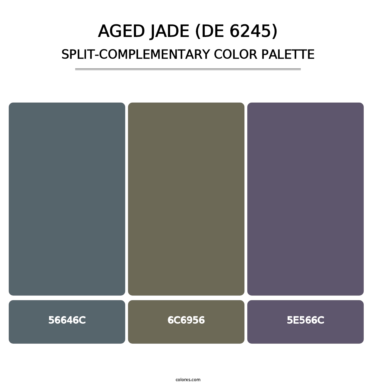 Aged Jade (DE 6245) - Split-Complementary Color Palette