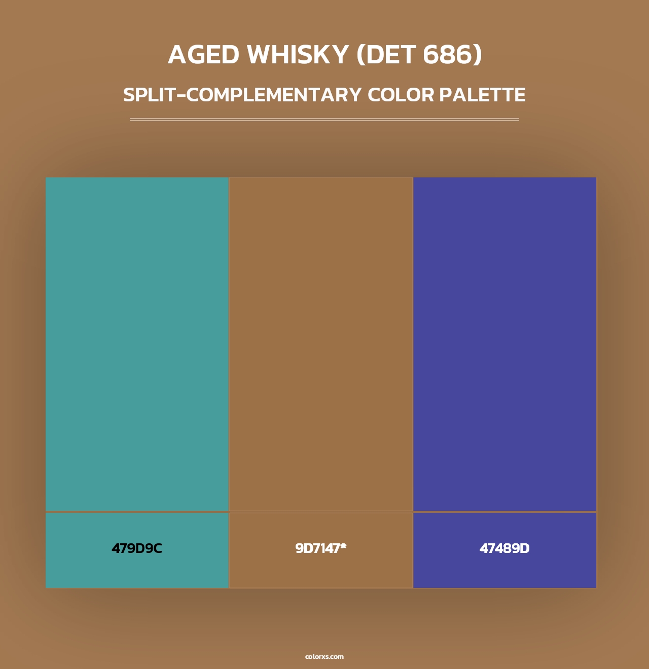 Aged Whisky (DET 686) - Split-Complementary Color Palette