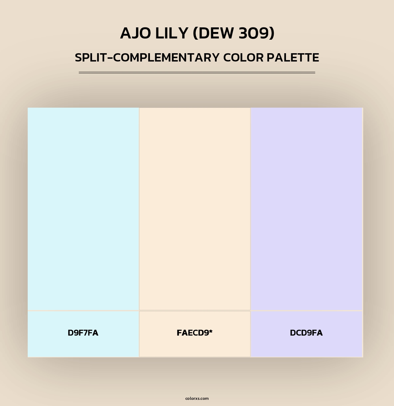 Ajo Lily (DEW 309) - Split-Complementary Color Palette