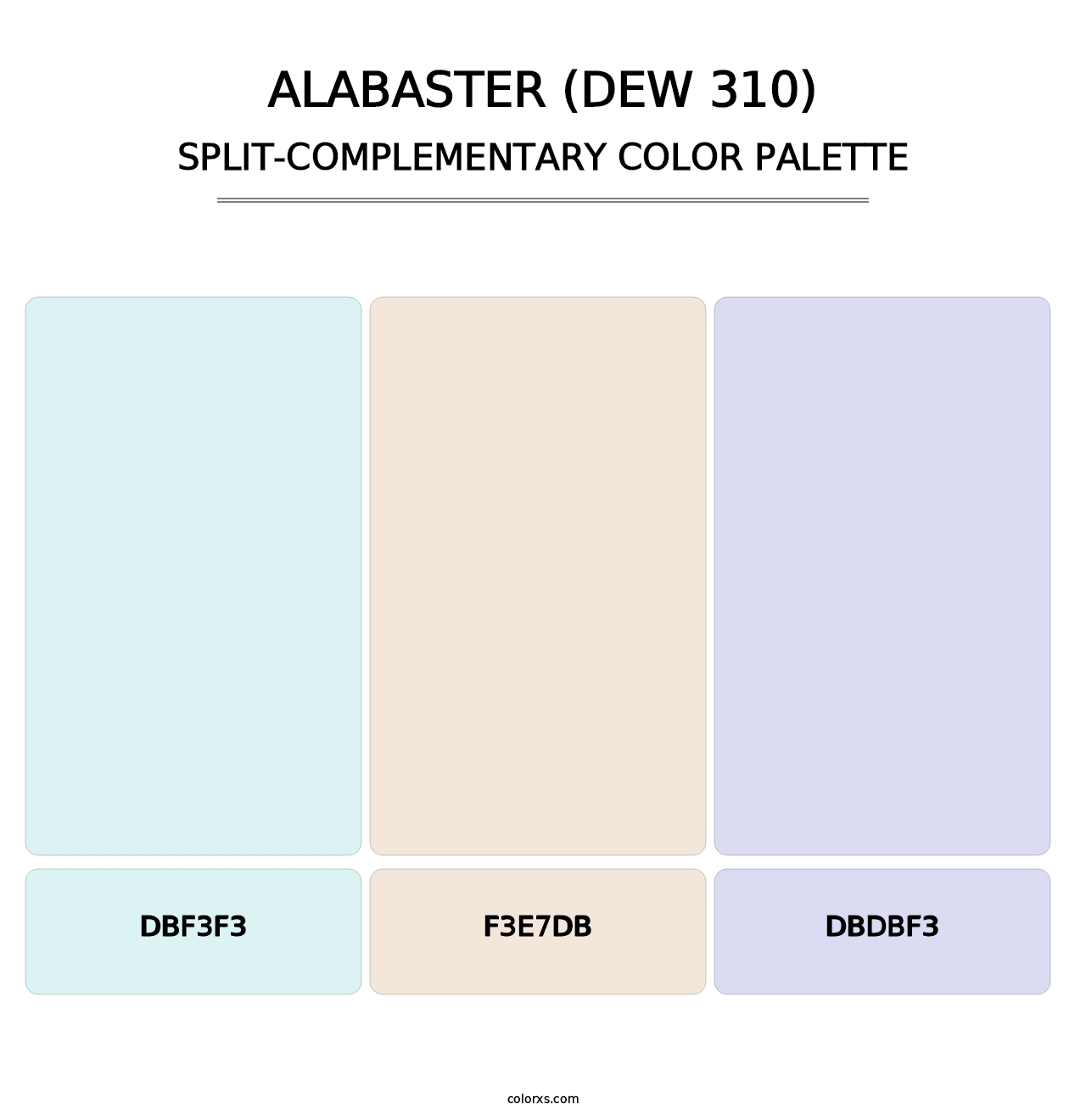 Alabaster (DEW 310) - Split-Complementary Color Palette