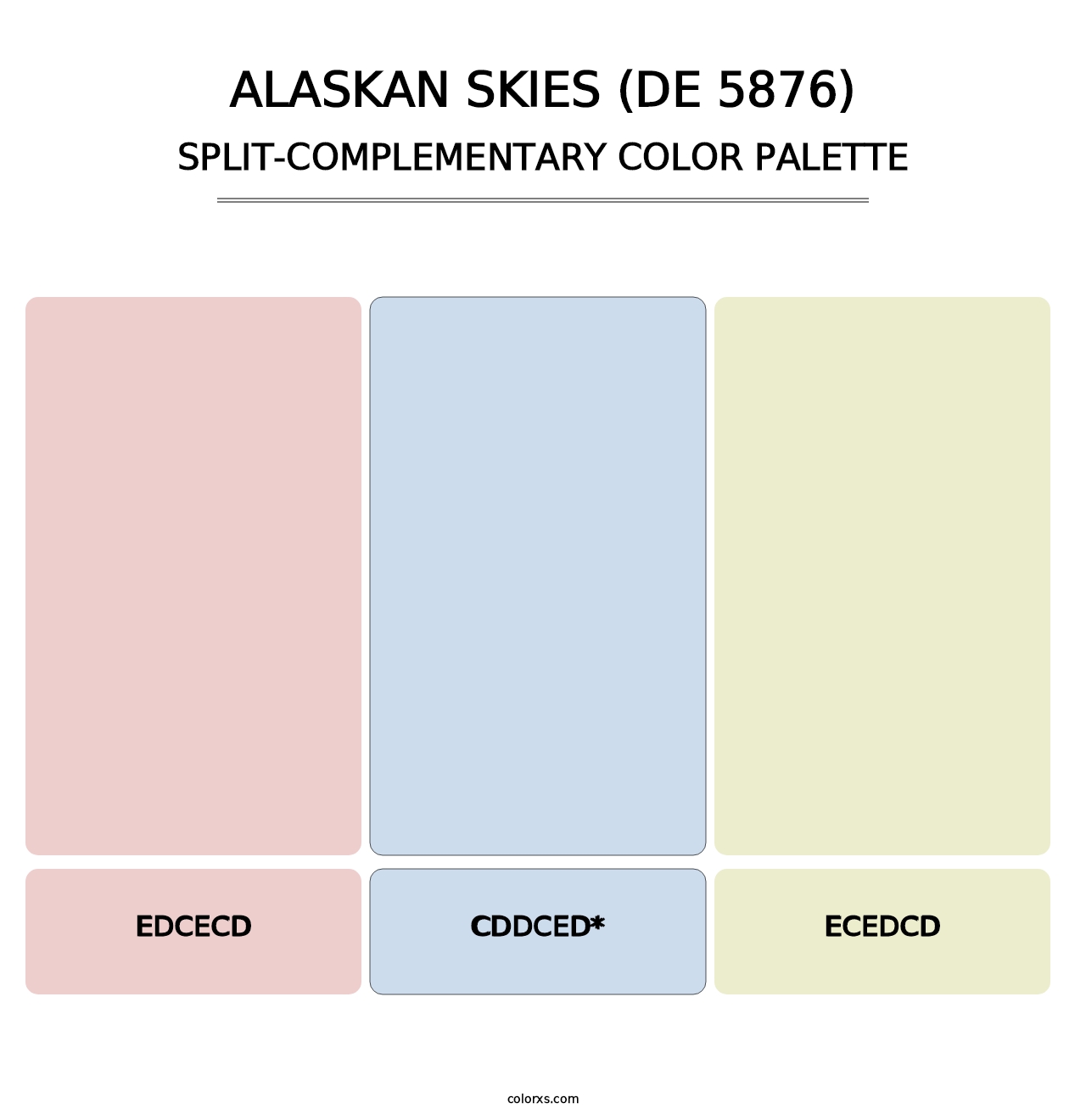 Alaskan Skies (DE 5876) - Split-Complementary Color Palette